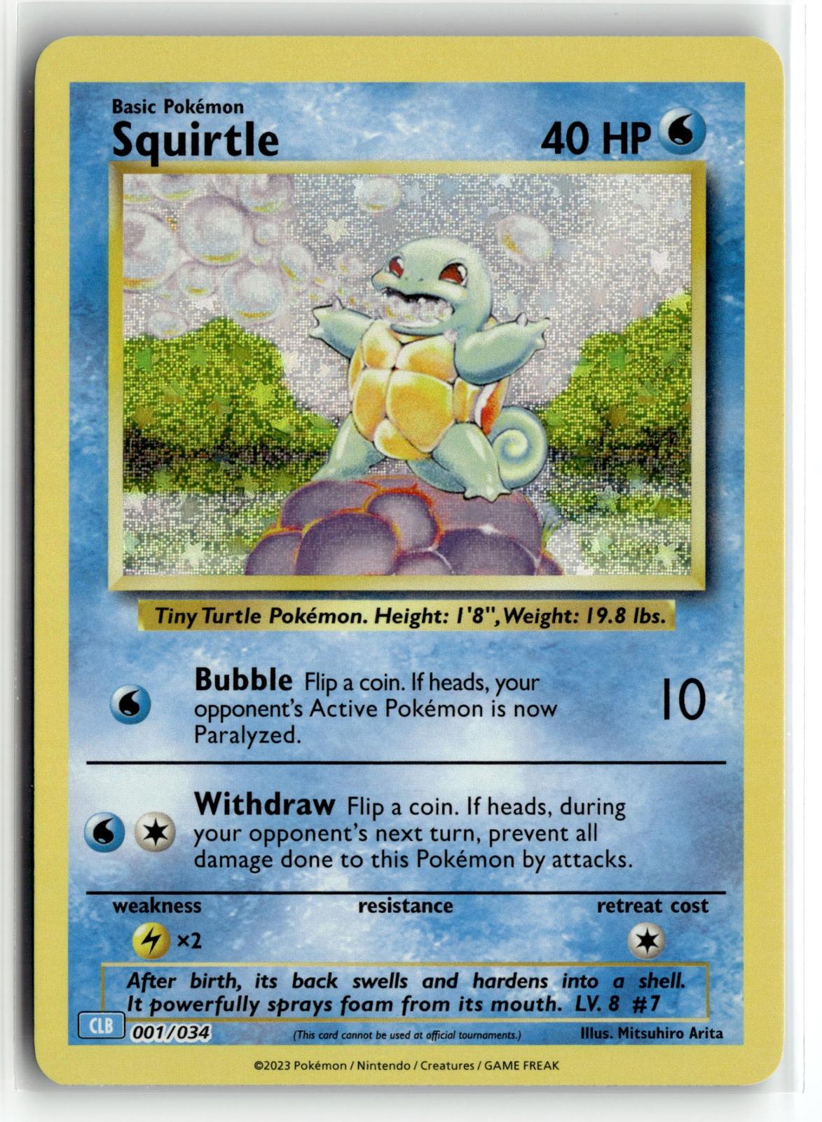 Pokemon tcg Trading Card Game Classic #001/034 Squirtle