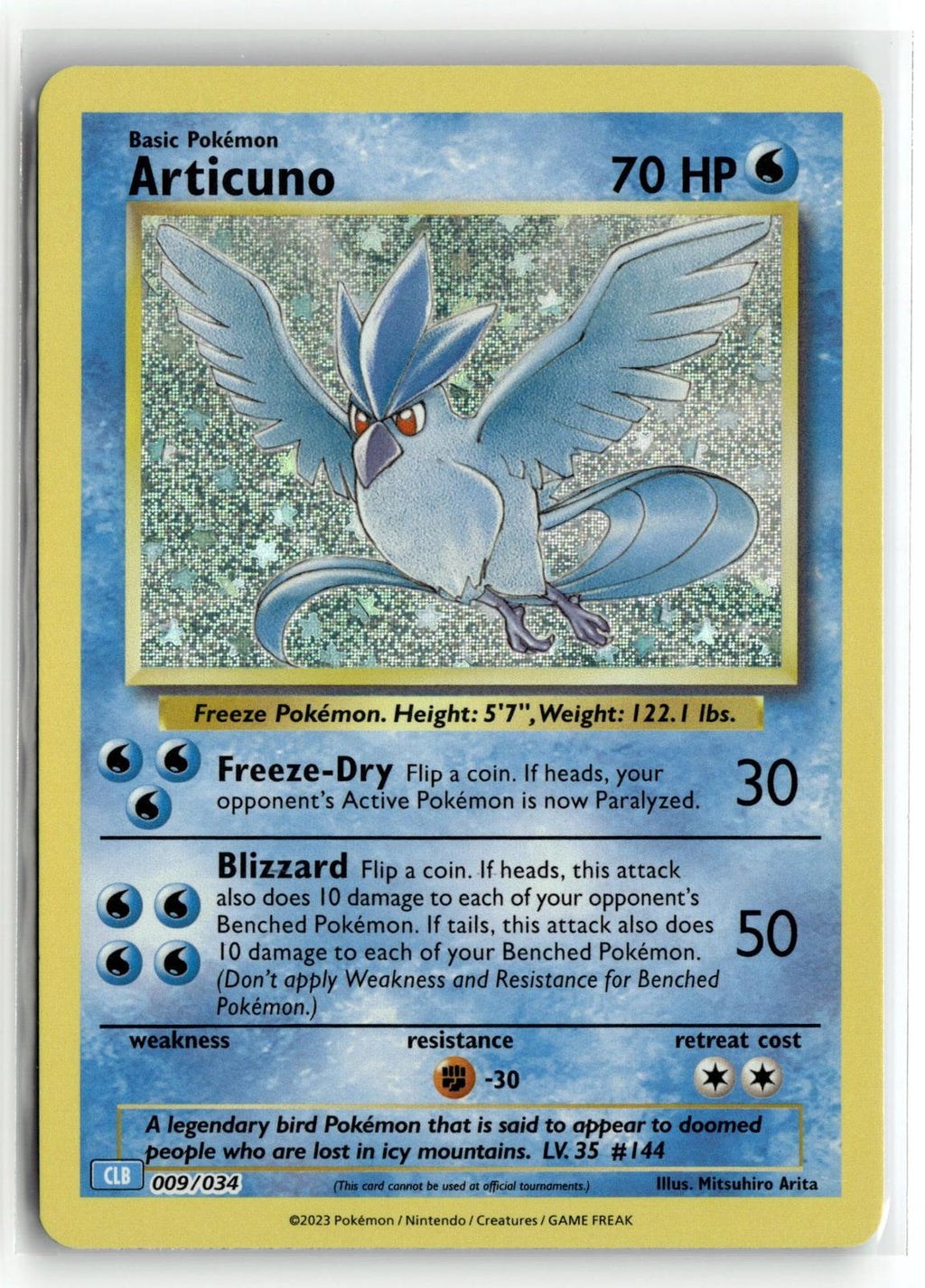Pokemon tcg Trading Card Game Classic #009/034 Articuno