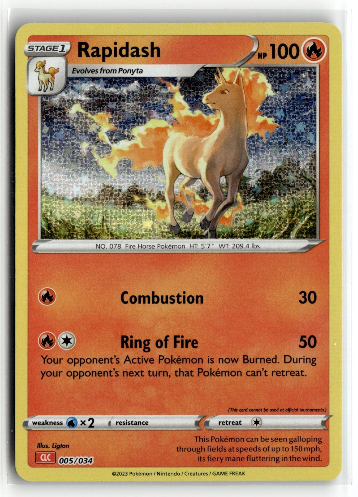 Pokemon tcg Trading Card Game Classic #005/034 Rapidash