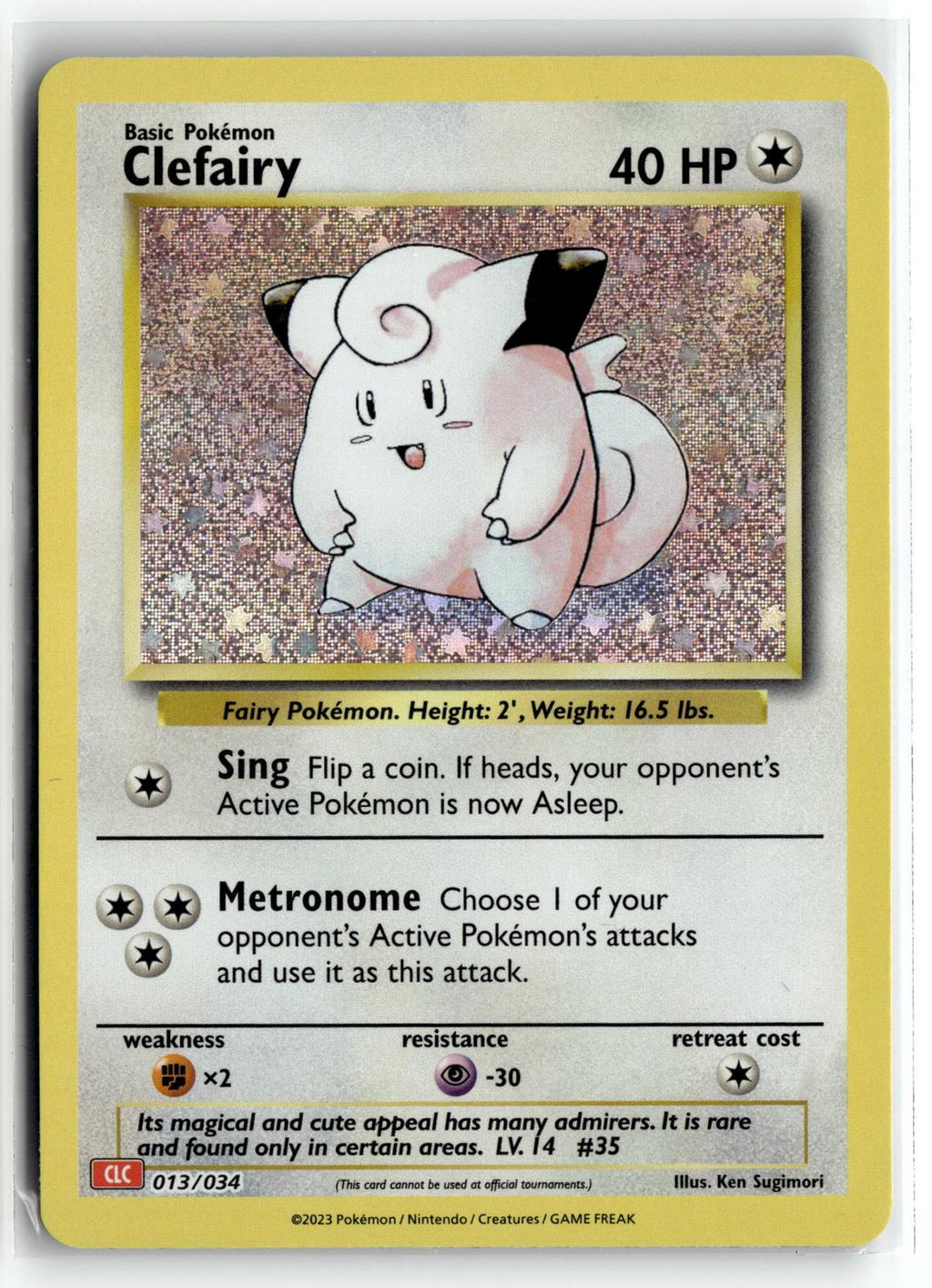 Pokemon tcg Trading Card Game Classic #013/034 Clefairy