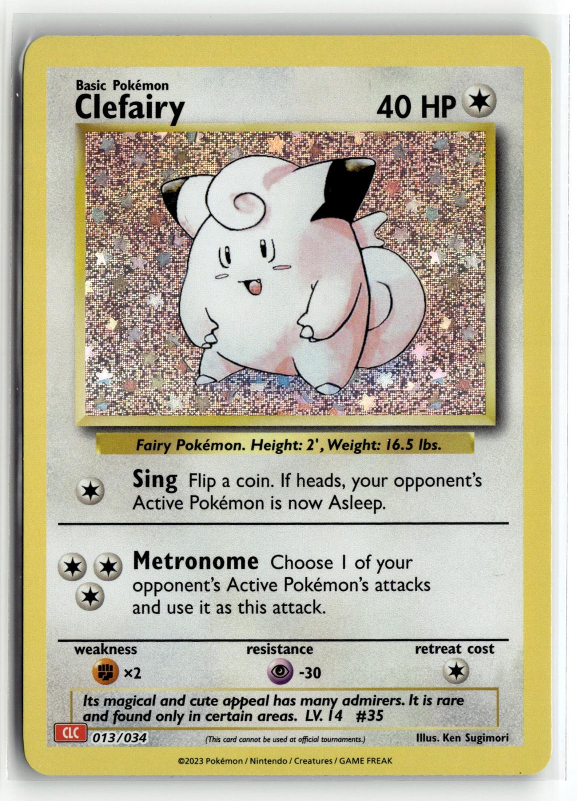 Pokemon tcg Trading Card Game Classic #013/034 Clefairy