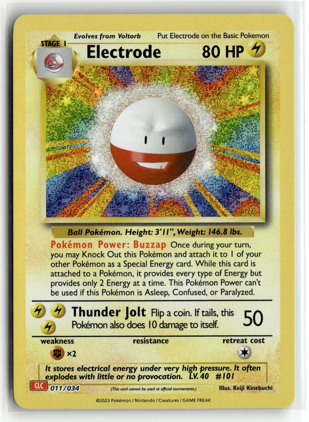 Pokemon tcg Trading Card Game Classic #011/034 Electrode