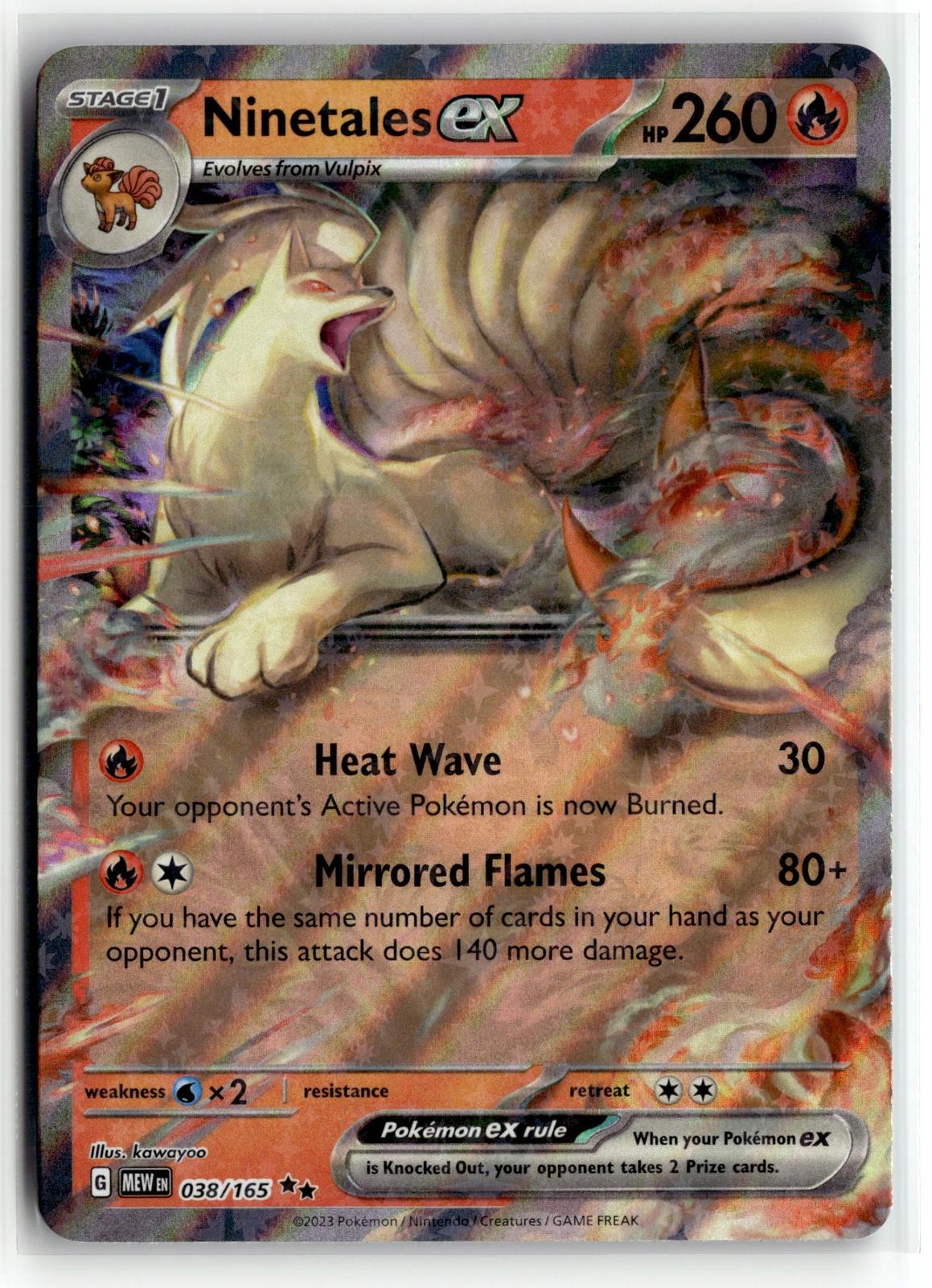 Pokemon tcg SV: Scarlet & Violet 151 #038/165 Ninetales ex