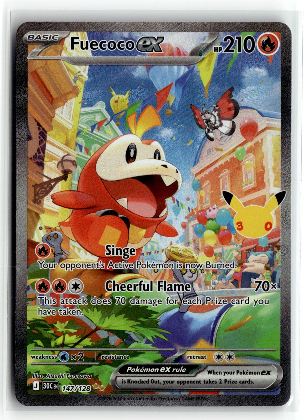 Pokemon tcg ME: 30th Celebration #147/128 Fuecoco ex