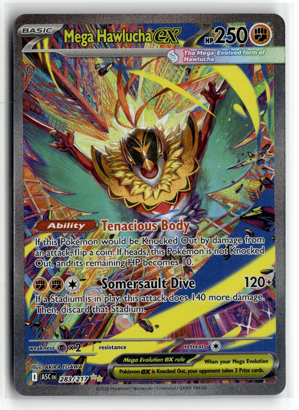 Pokemon tcg ME: Ascended Heroes #283/217 Mega Hawlucha ex