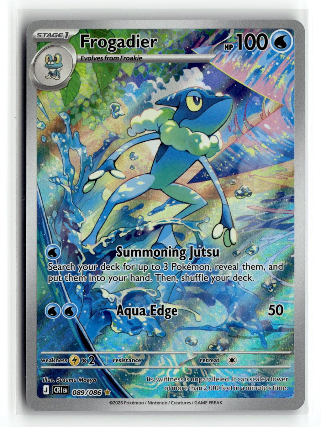 Pokemon tcg ME04: Chaos Rising #089/086 Frogadier
