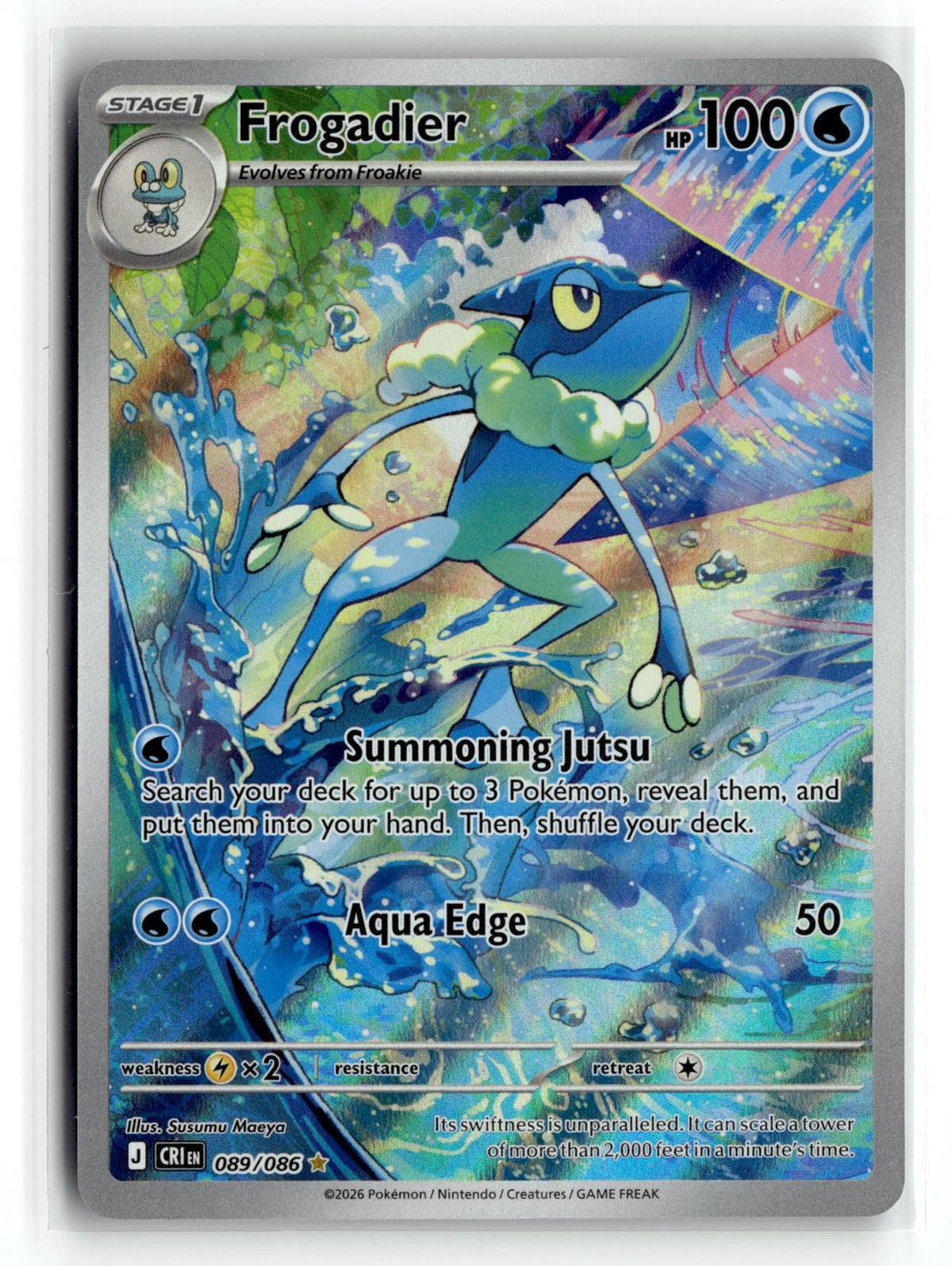 Pokemon tcg ME04: Chaos Rising #089/086 Frogadier