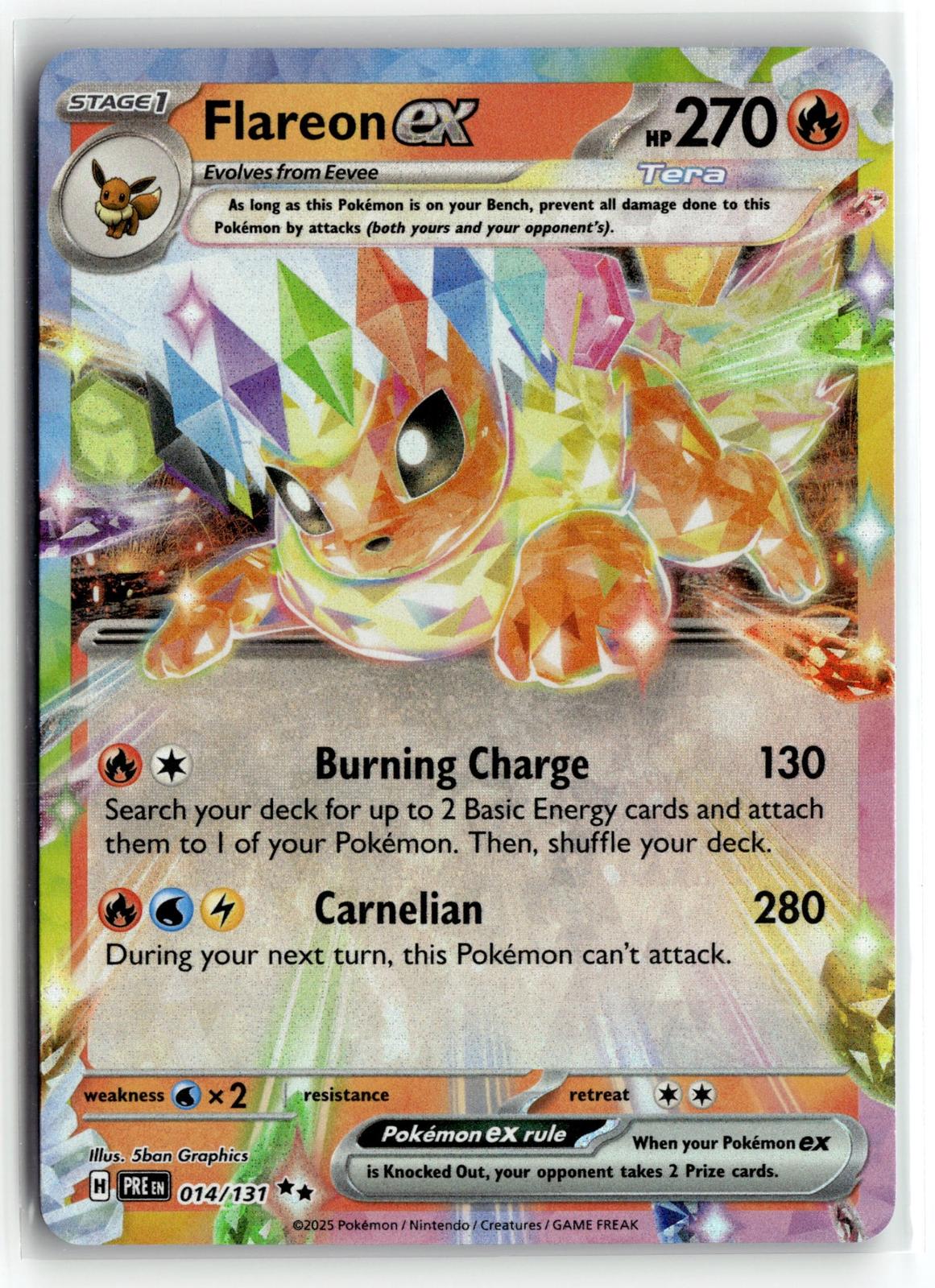 Pokemon tcg SV: Prismatic Evolutions #014/131 Flareon ex