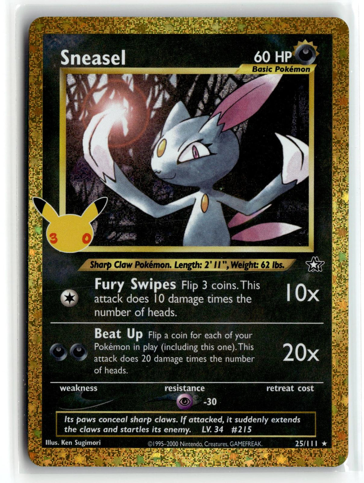 Pokemon tcg ME: 30th Celebration Classic Collection #25/111 Sneasel