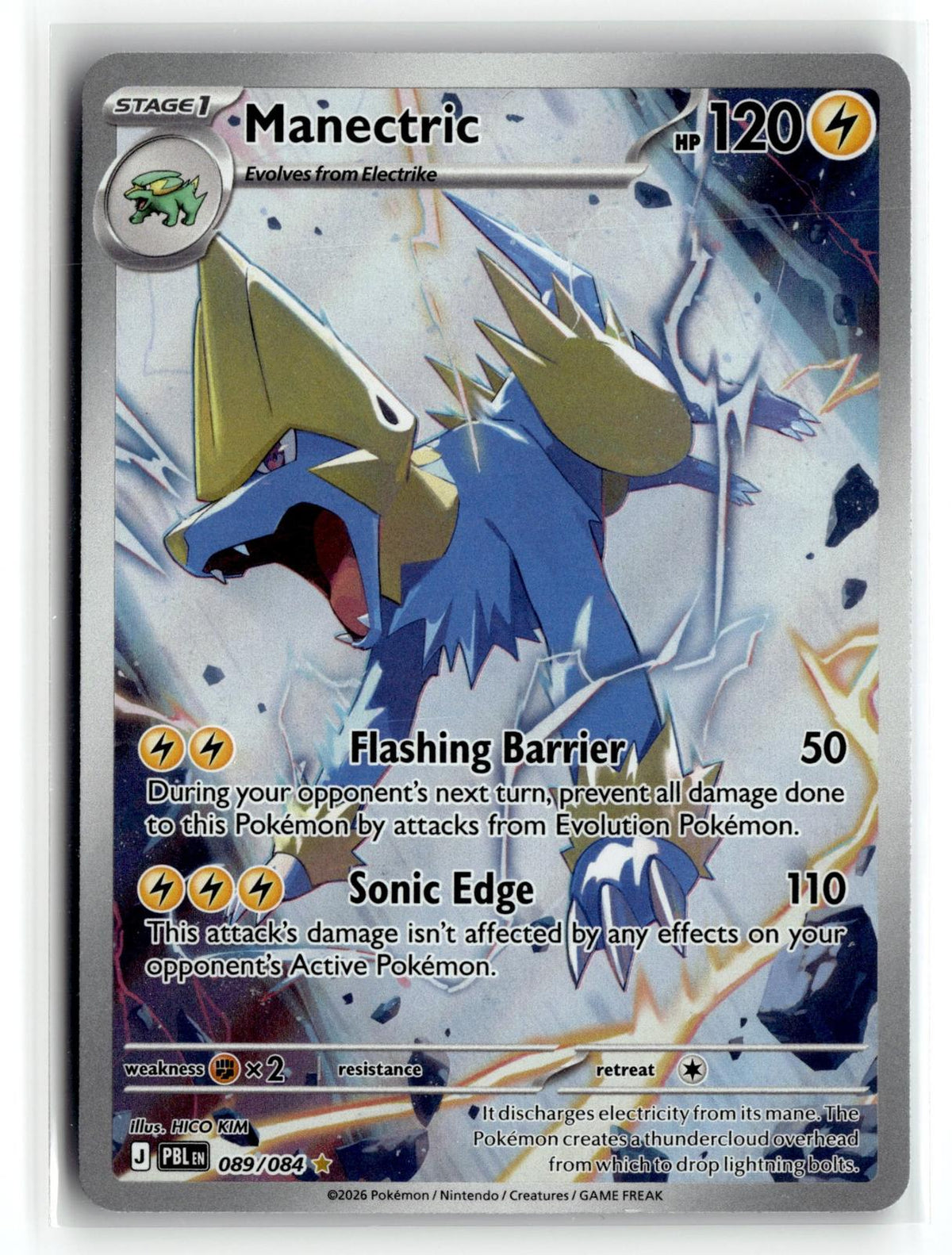 Pokemon tcg ME05: Pitch Black #089/084 Manectric