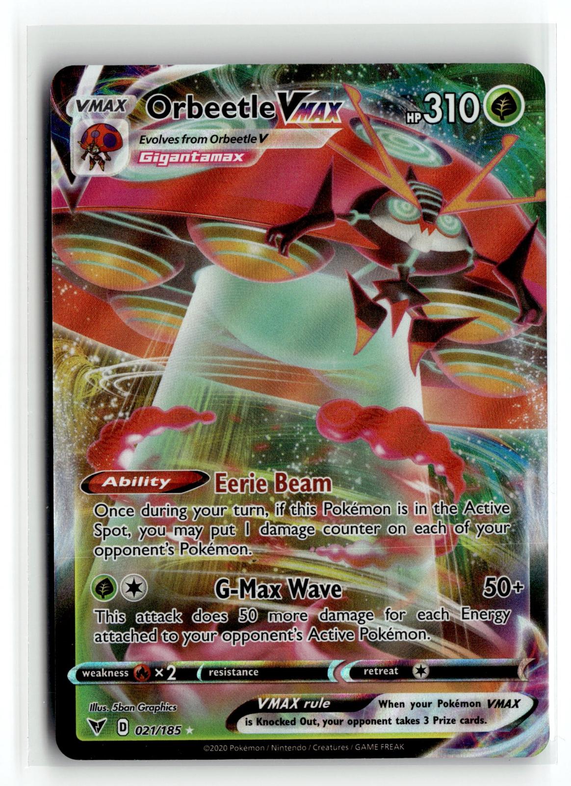 Pokemon tcg SWSH04: Vivid Voltage #021/185 Orbeetle VMAX