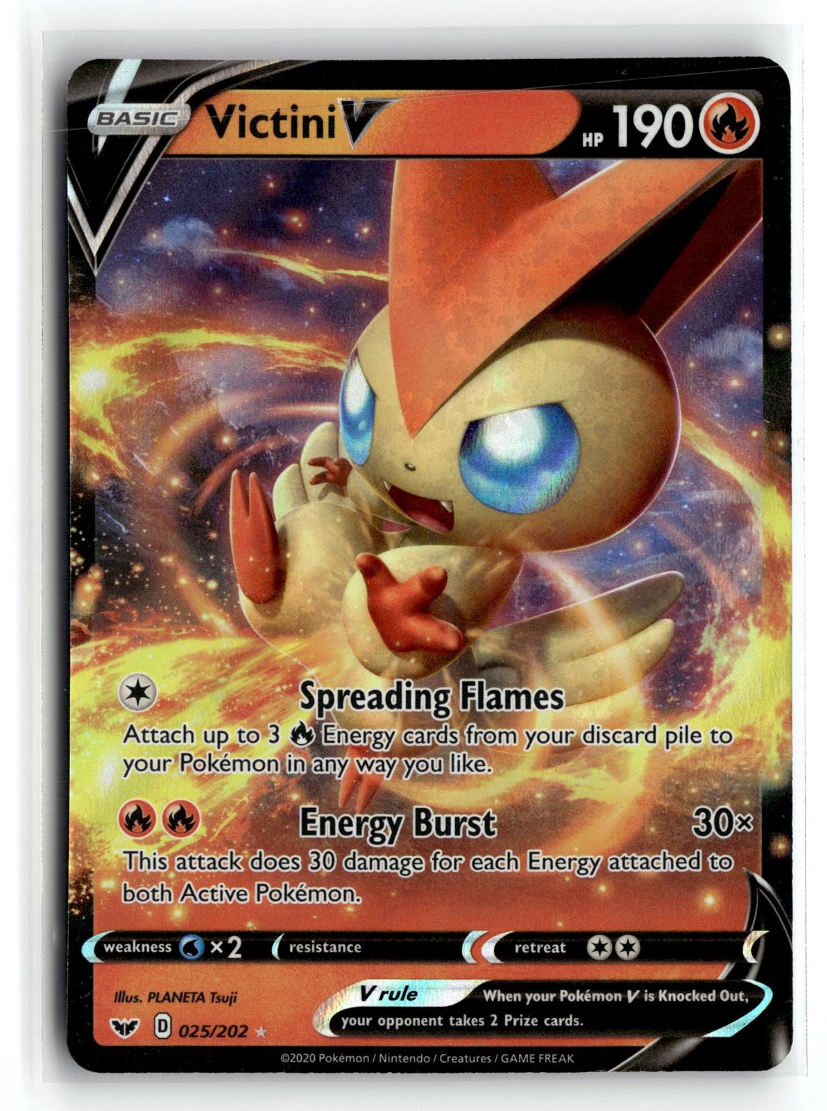 Pokemon tcg SWSH01: Sword & Shield Base Set #025/202 Victini V