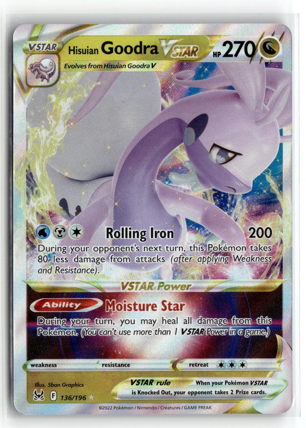 Pokemon tcg SWSH11: Lost Origin #136/196 Hisuian Goodra VSTAR