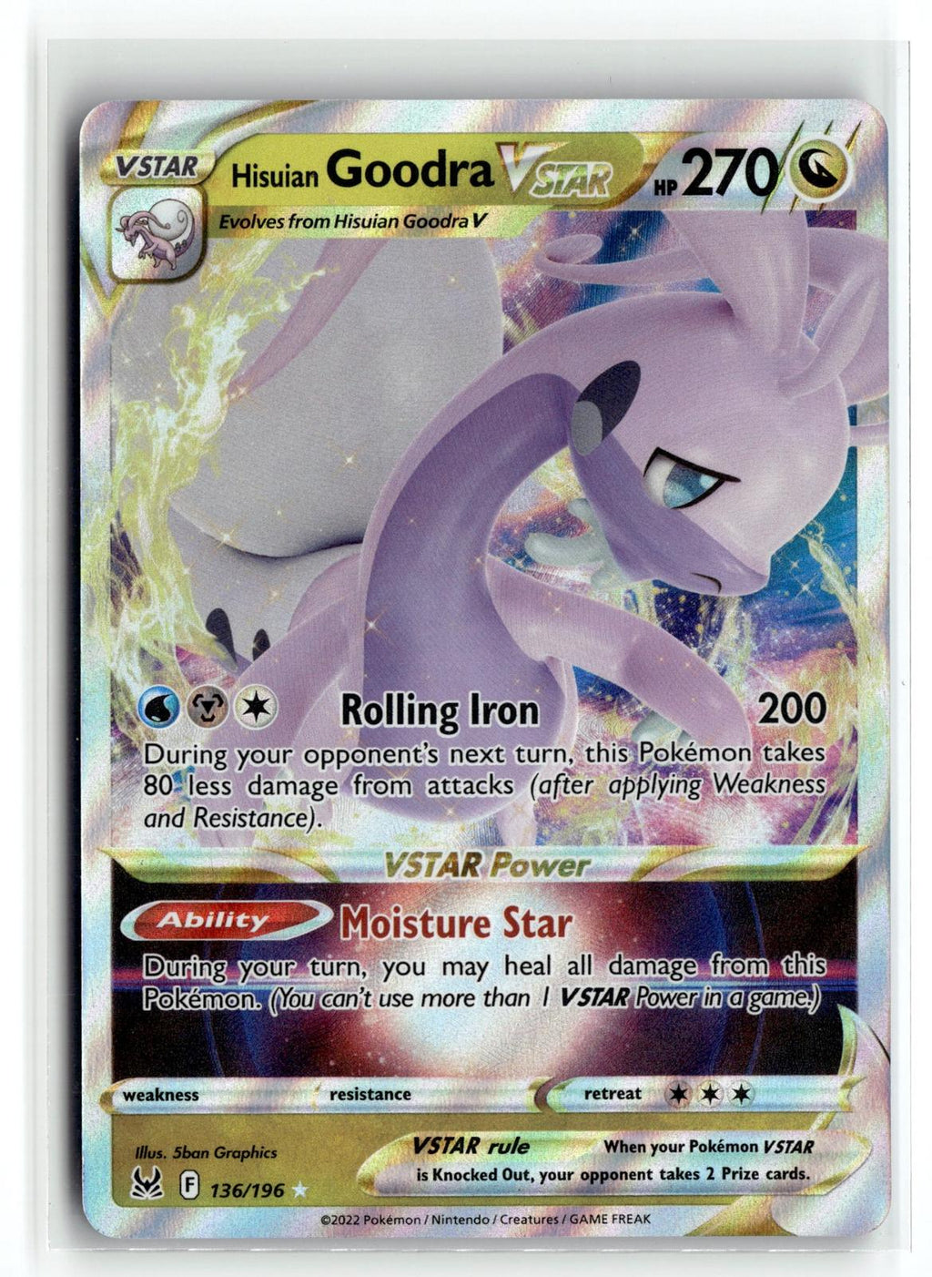 Pokemon tcg SWSH11: Lost Origin #136/196 Hisuian Goodra VSTAR
