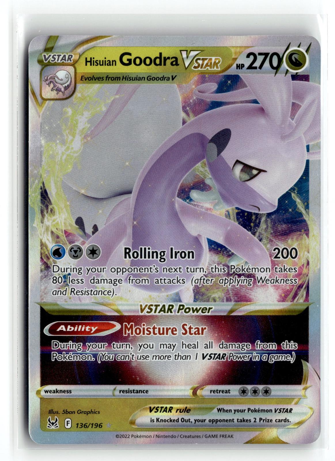 Pokemon tcg SWSH11: Lost Origin #136/196 Hisuian Goodra VSTAR