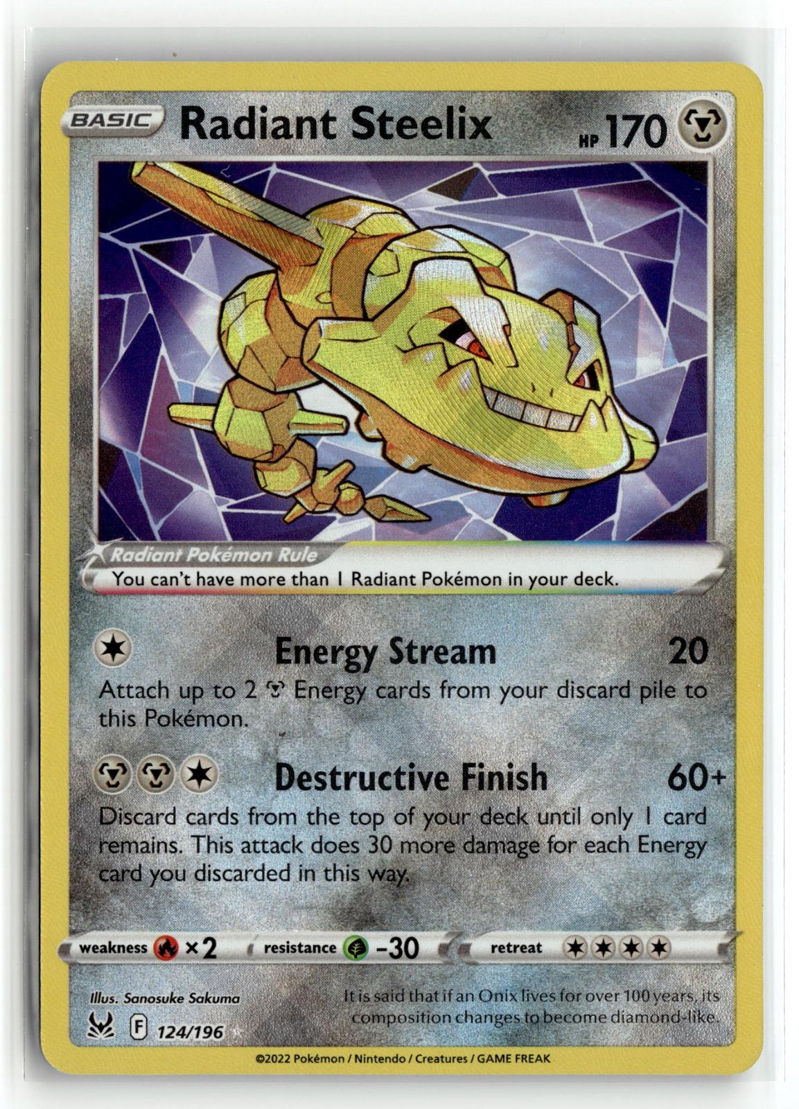 Pokemon tcg SWSH11: Lost Origin #124/196 Radiant Steelix