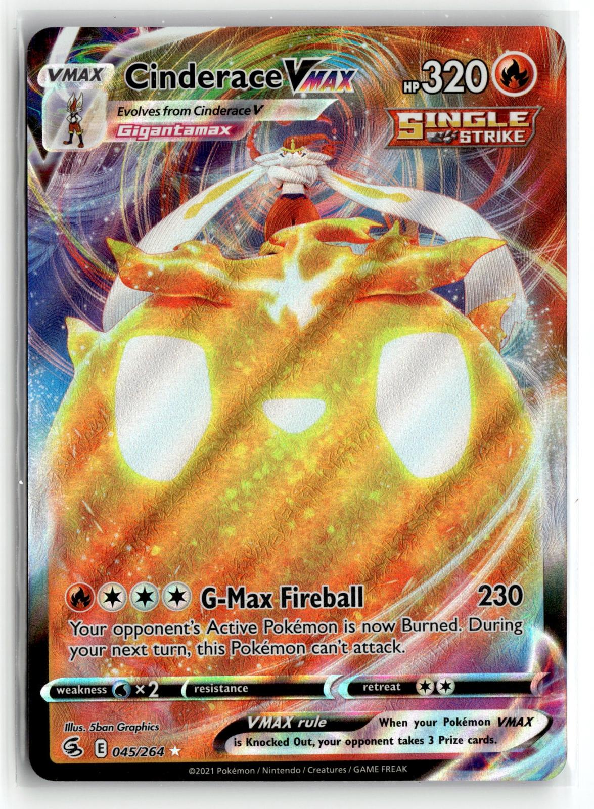 Pokemon tcg SWSH08: Fusion Strike #045/264 Cinderace VMAX