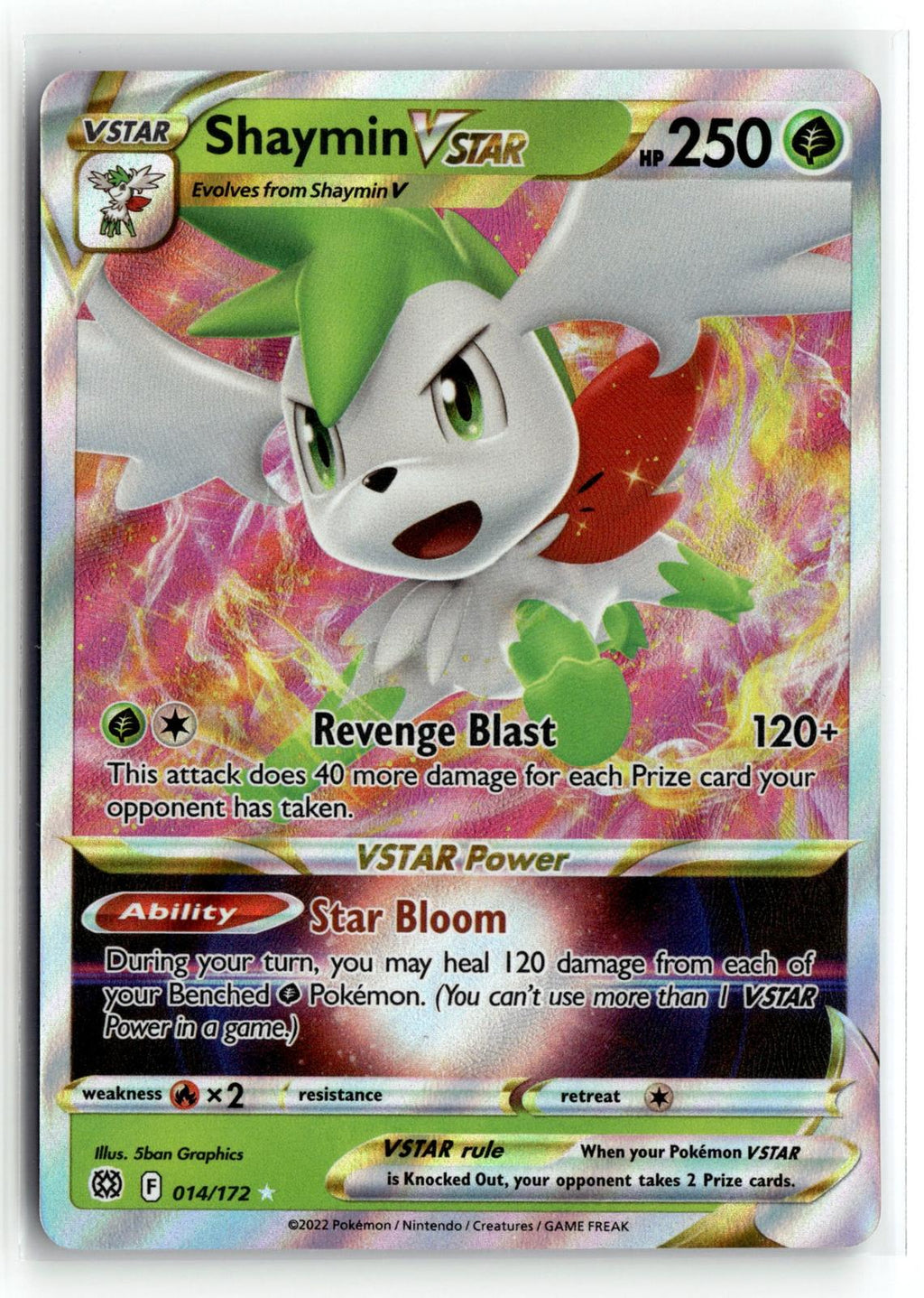 Pokemon tcg SWSH09: Brilliant Stars #014/172 Shaymin VSTAR