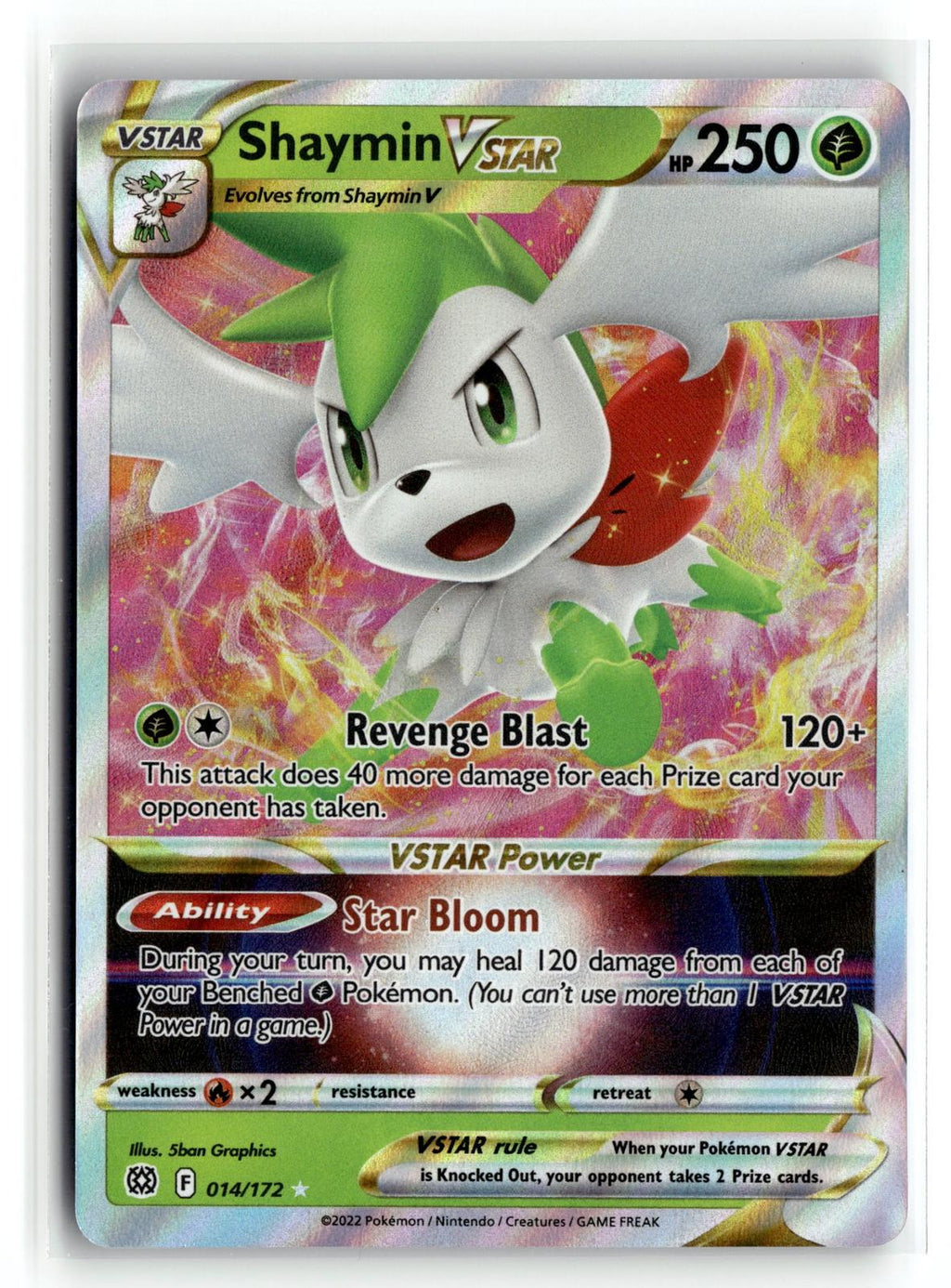 Pokemon tcg SWSH09: Brilliant Stars #014/172 Shaymin VSTAR