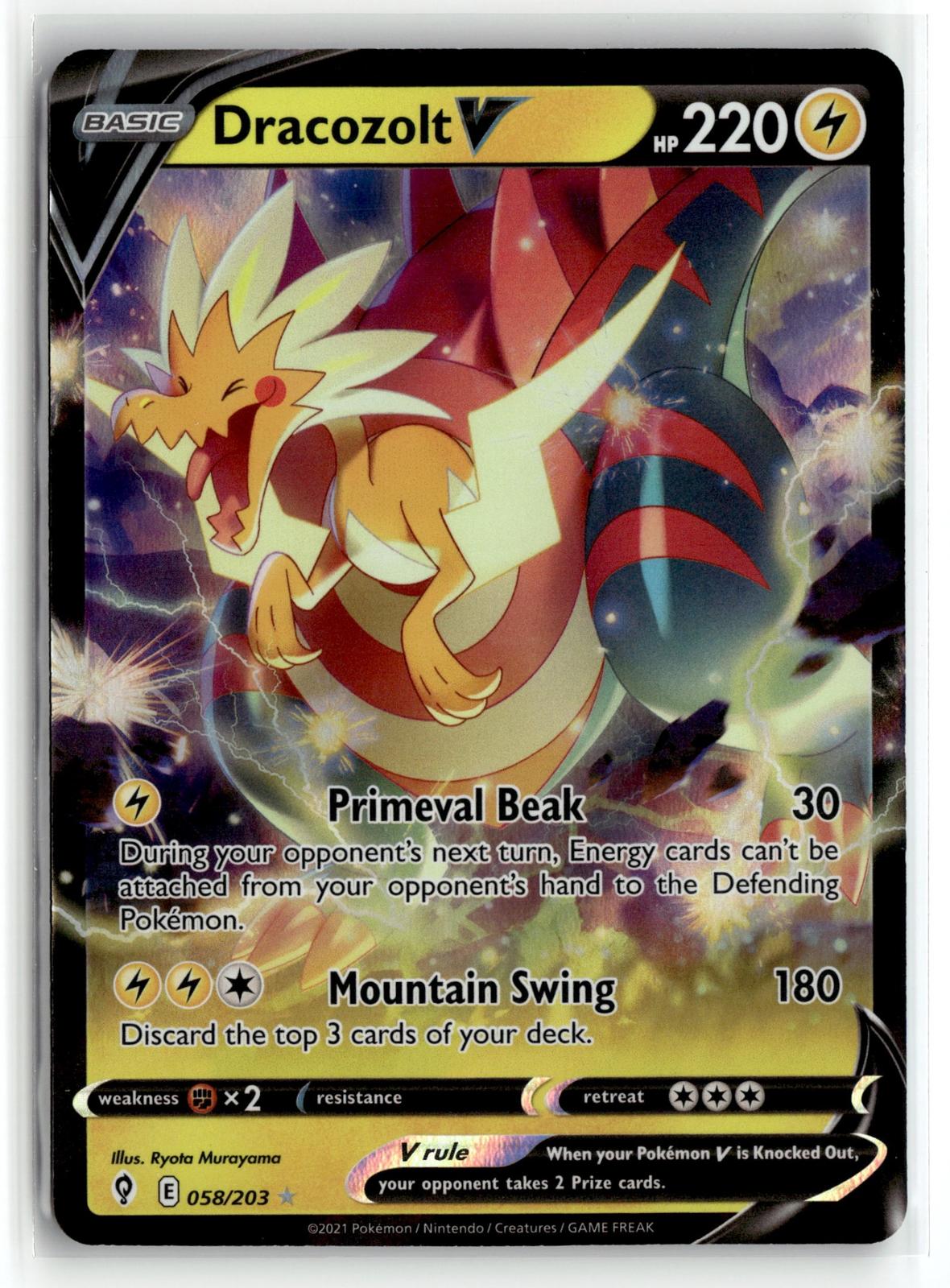 Pokemon tcg SWSH07: Evolving Skies #058/203 Dracozolt V