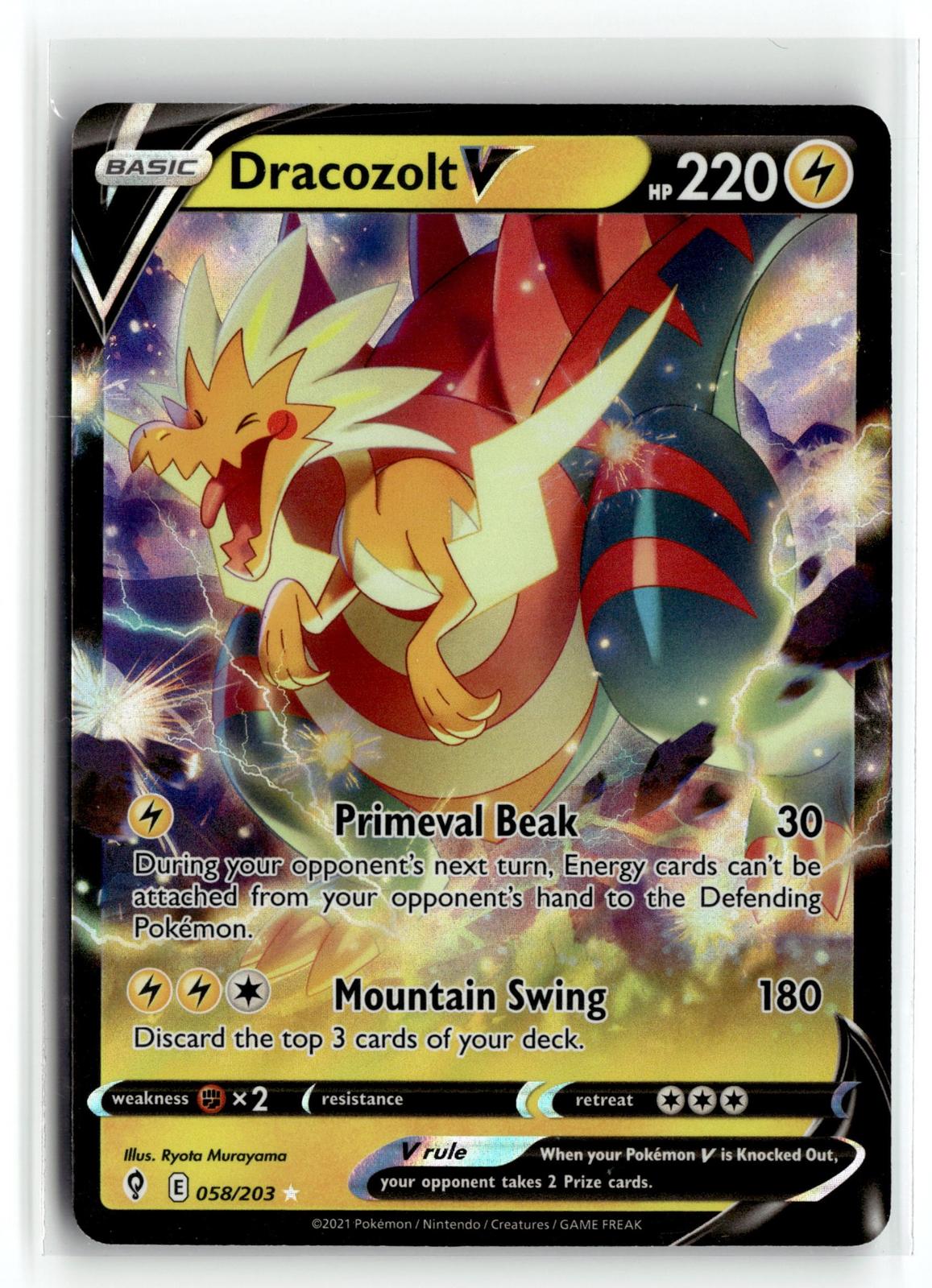 Pokemon tcg SWSH07: Evolving Skies #058/203 Dracozolt V