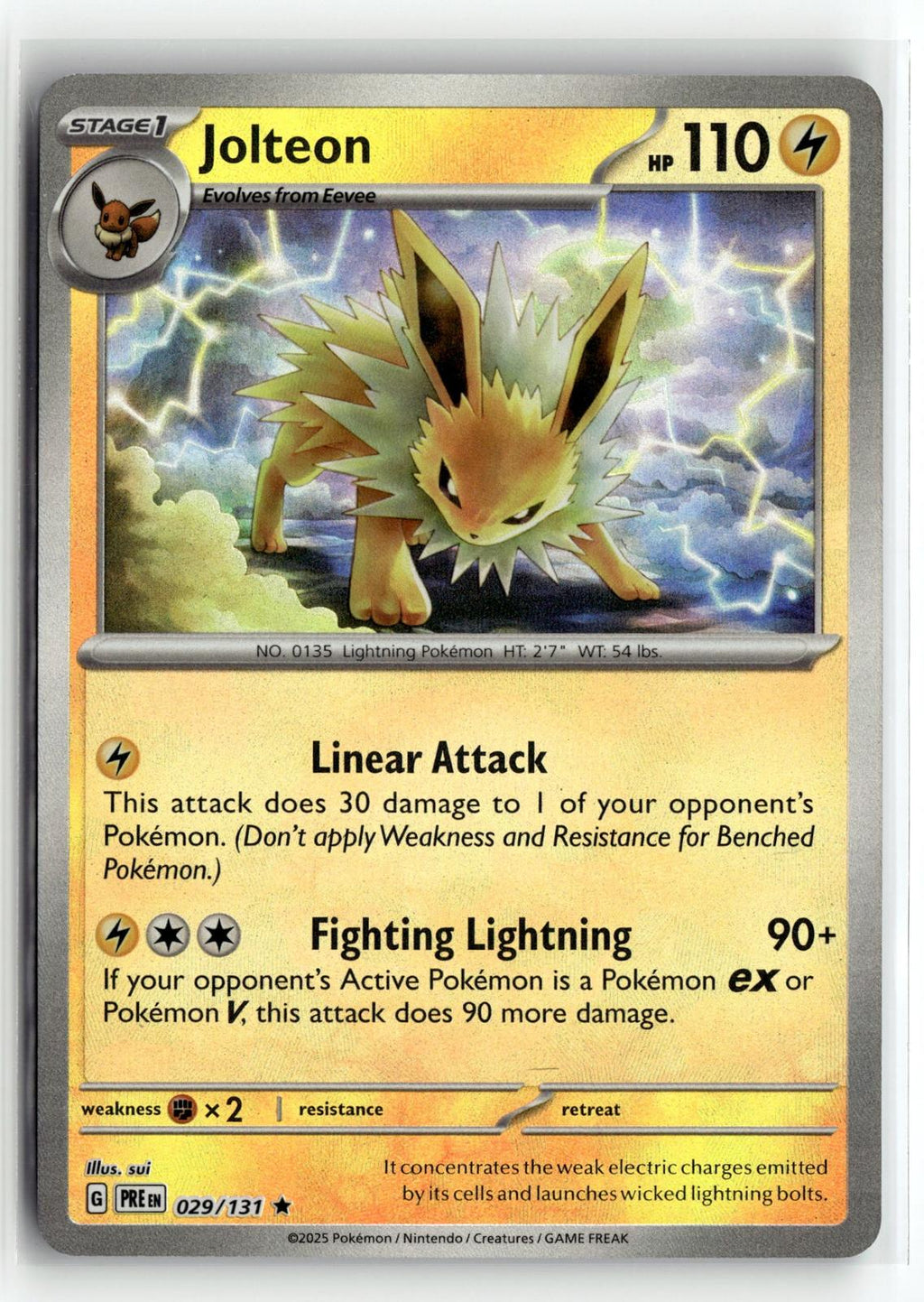 Pokemon tcg SV: Prismatic Evolutions #029/131 Jolteon (Poke Ball Pattern)