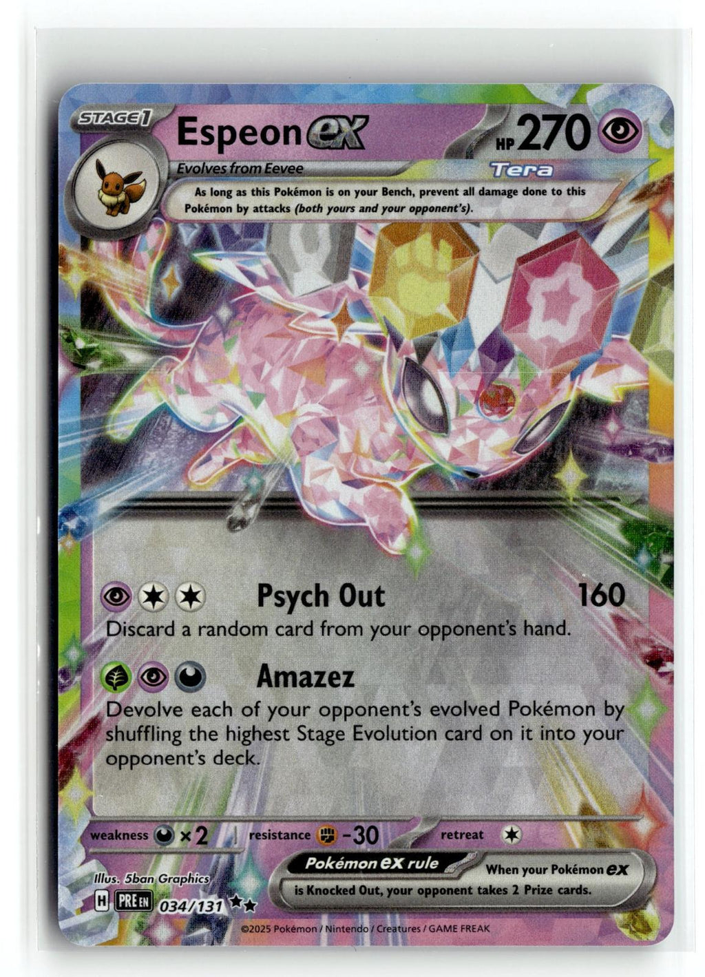 Pokemon tcg SV: Prismatic Evolutions #034/131 Espeon ex
