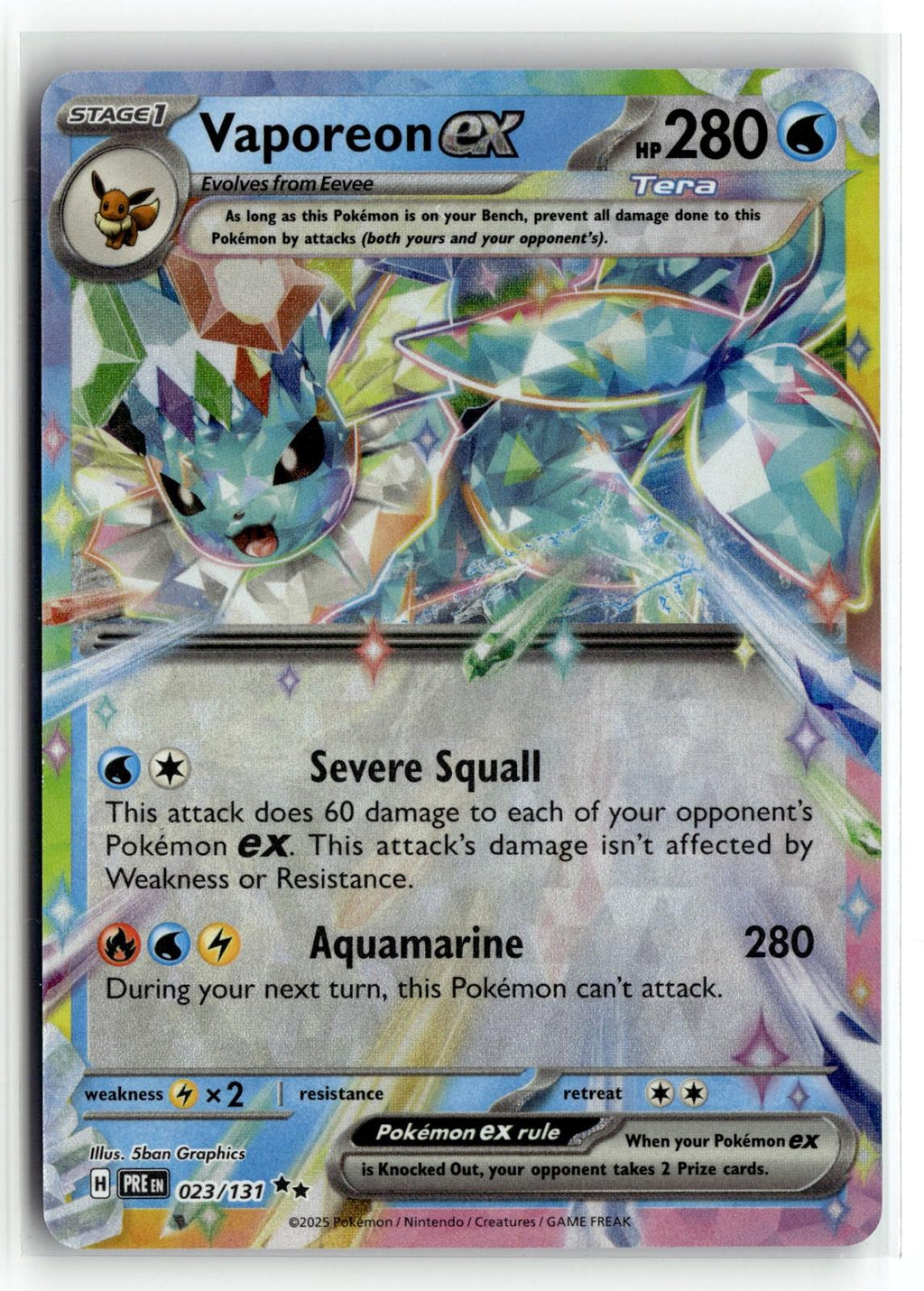 Pokemon tcg SV: Prismatic Evolutions #023/131 Vaporeon ex