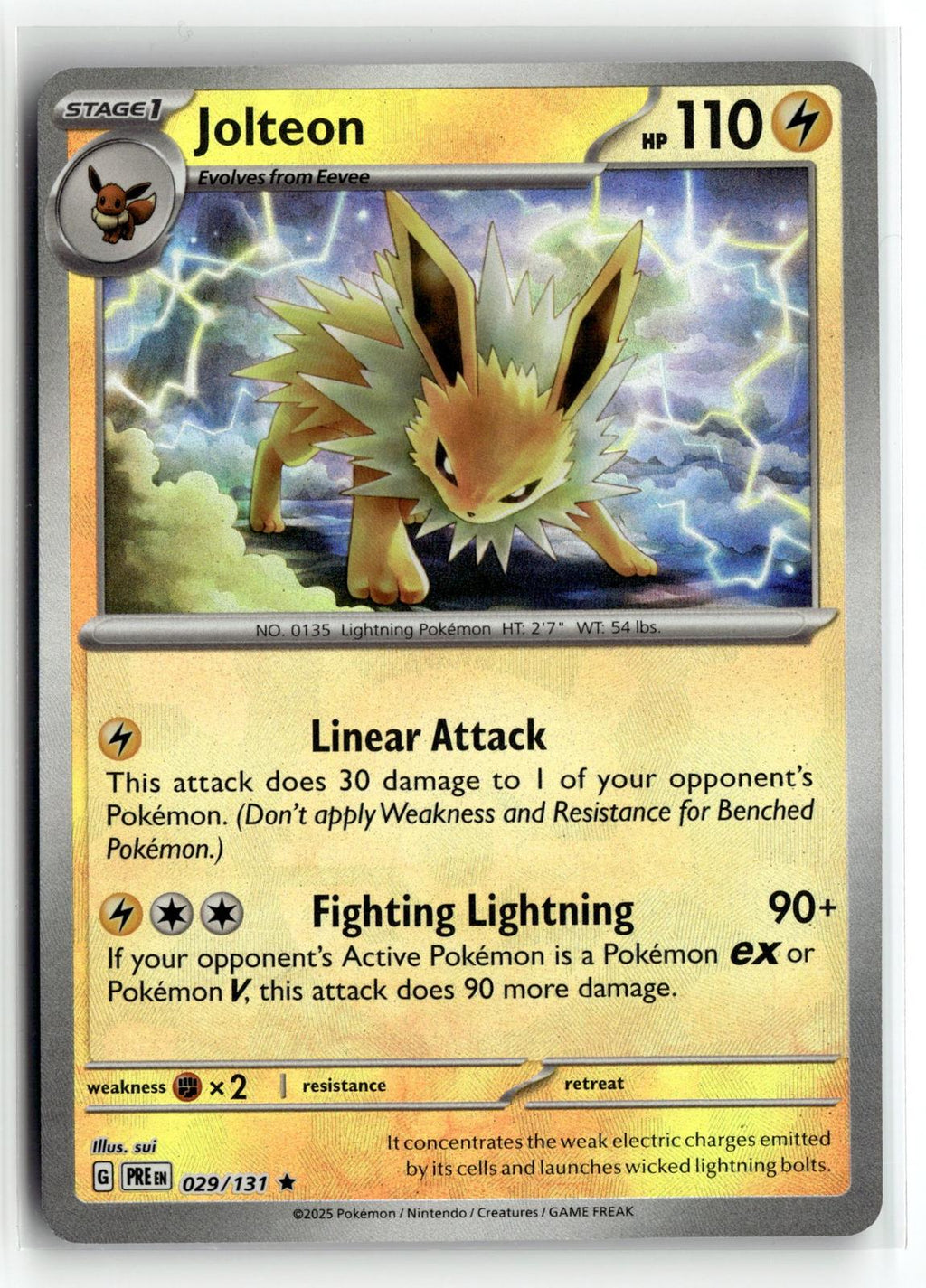 Pokemon tcg SV: Prismatic Evolutions #029/131 Jolteon (Poke Ball Pattern)