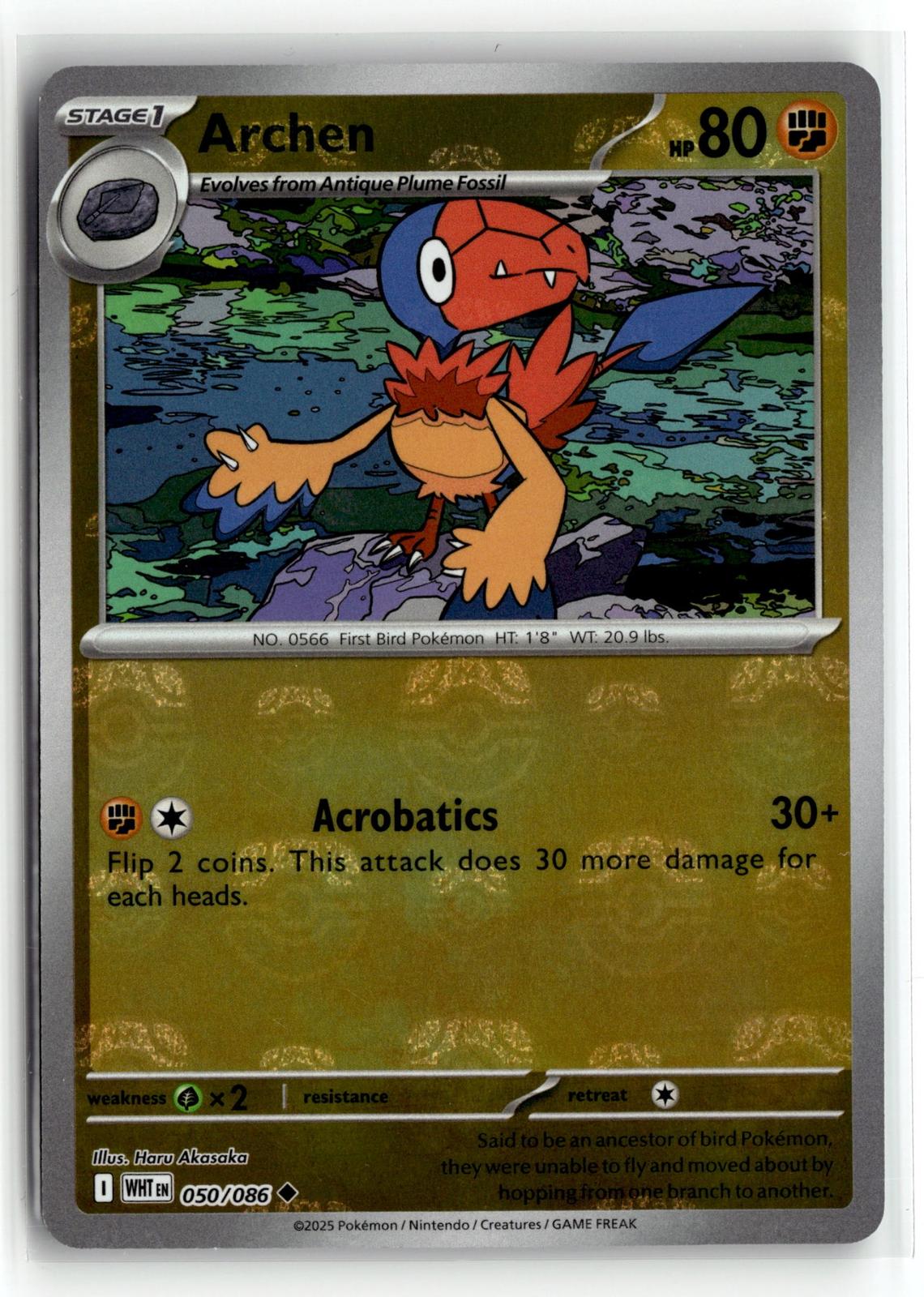 Pokemon tcg SV: White Flare #050/086 Archen (Master Ball Pattern)