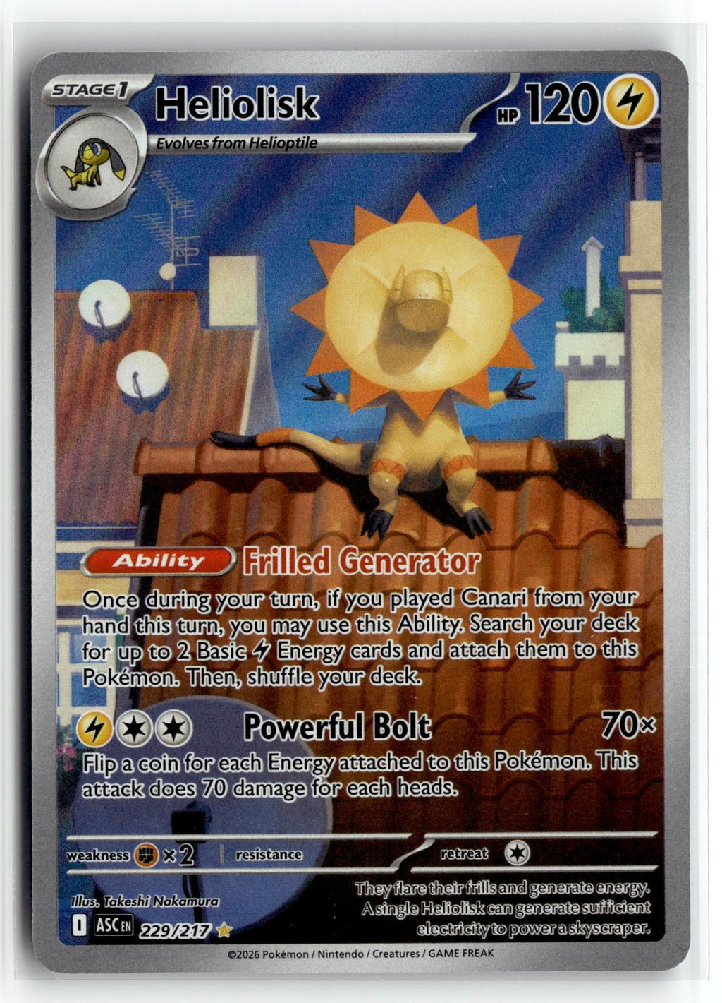 Pokemon tcg ME: Ascended Heroes #229/217 Heliolisk