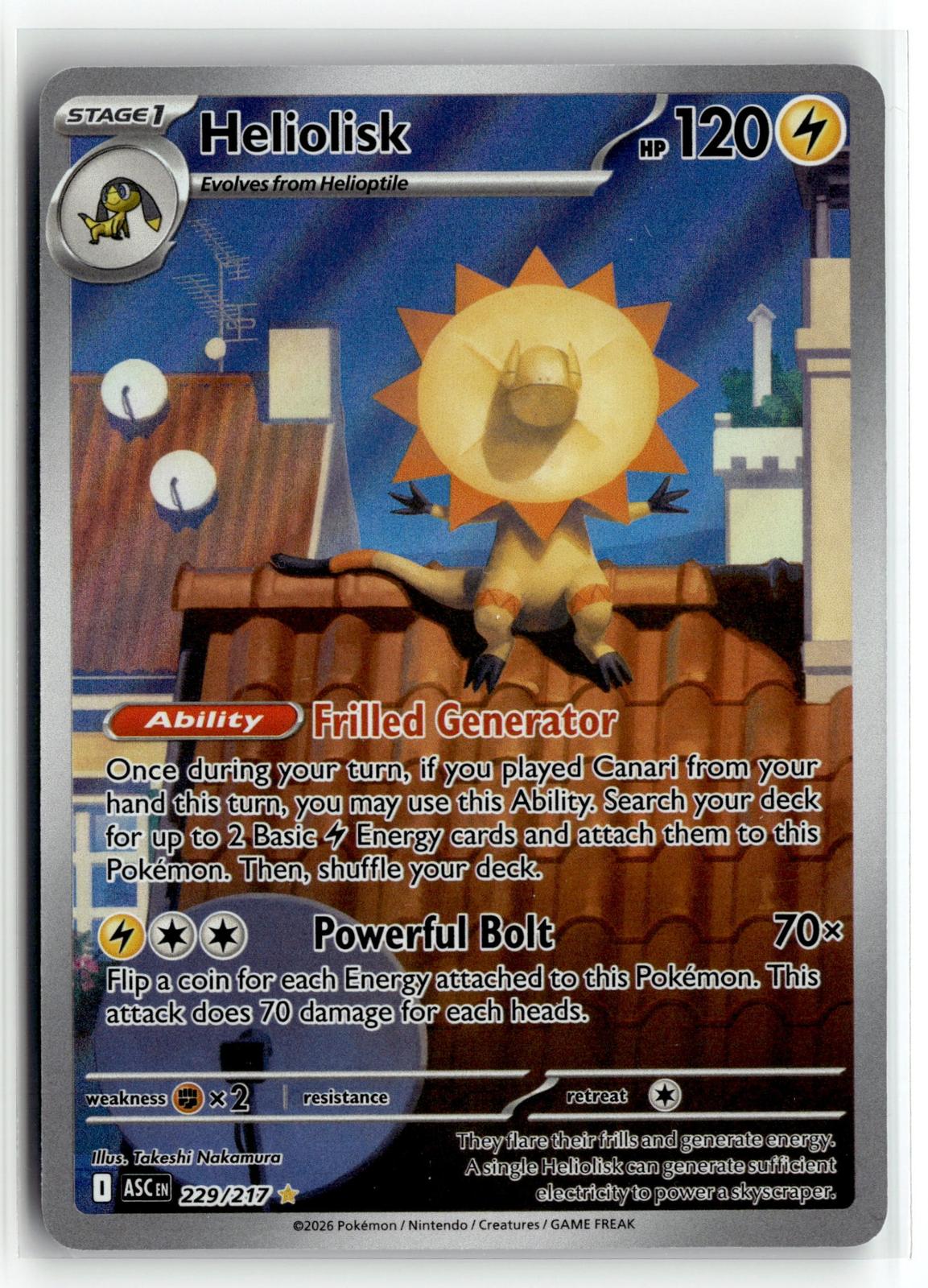Pokemon tcg ME: Ascended Heroes #229/217 Heliolisk