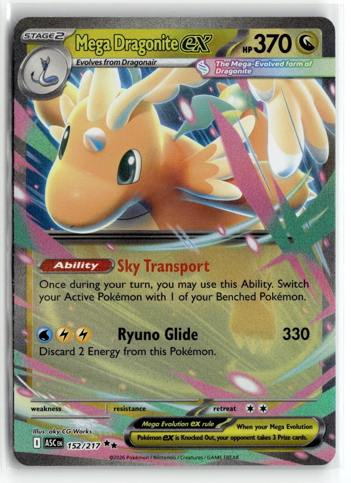 Pokemon tcg ME: Ascended Heroes #152/217 Mega Dragonite ex