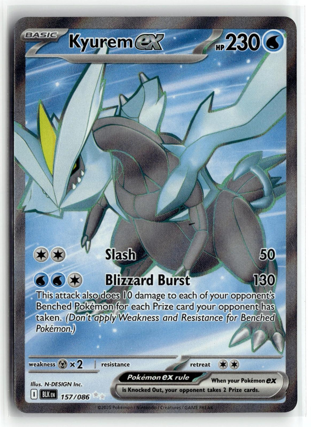 Pokemon tcg SV: Black Bolt #157/086 Kyurem ex