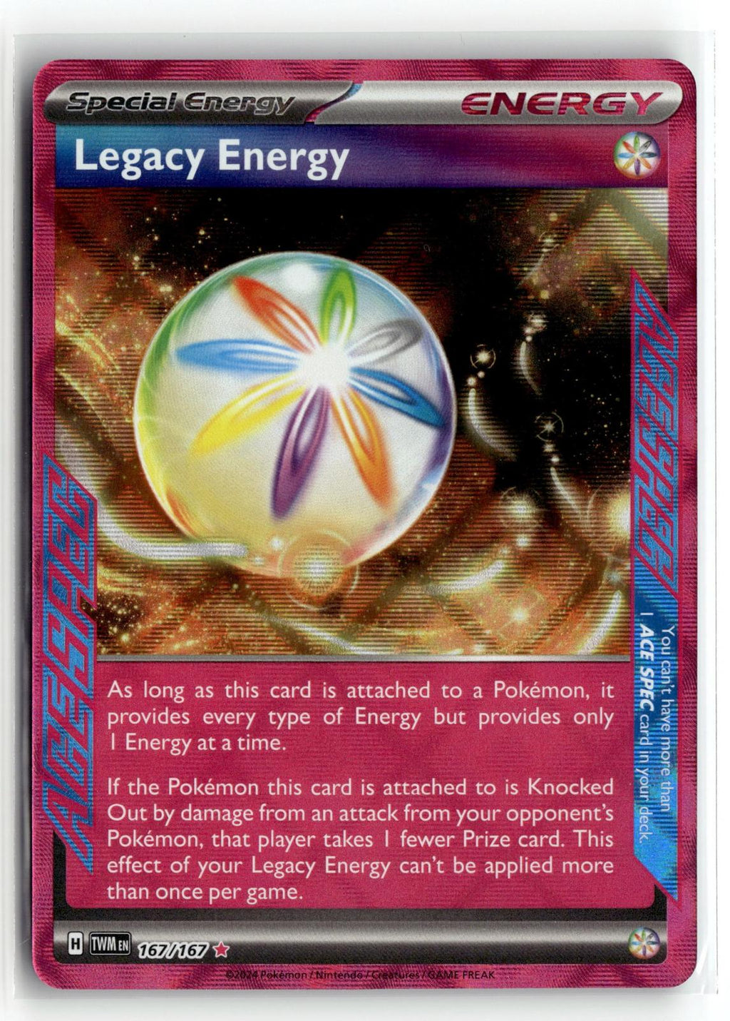 Pokemon tcg SV06: Twilight Masquerade #167/167 Legacy Energy