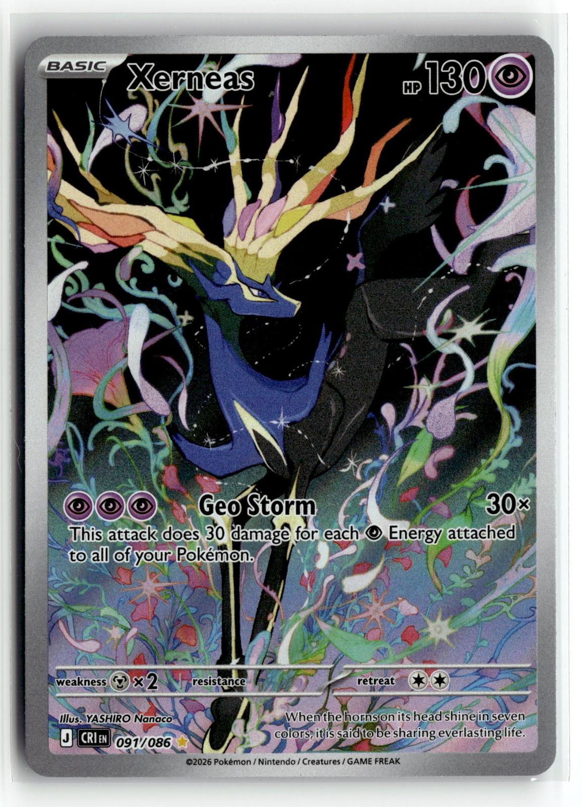 Pokemon tcg ME04: Chaos Rising #091/086 Xerneas