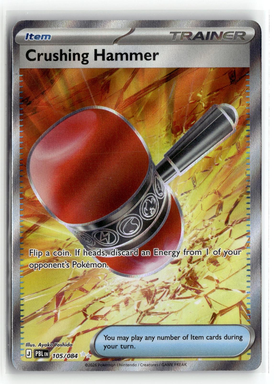 Pokemon tcg ME05: Pitch Black #105/084 Crushing Hammer