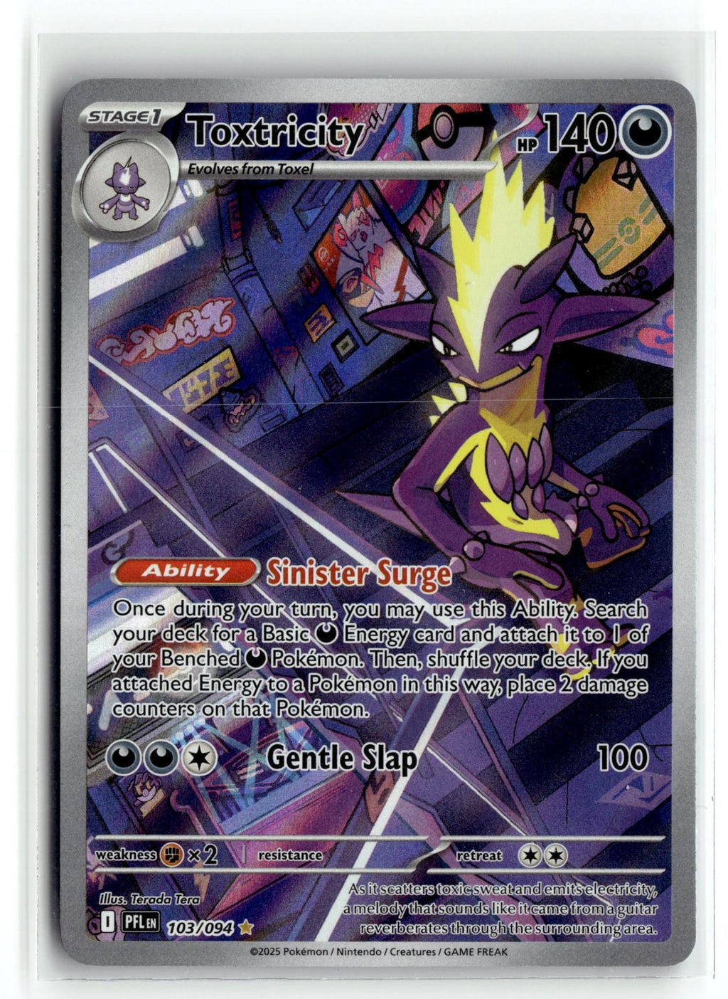 Pokemon tcg ME02: Phantasmal Flames #103/094 Toxtricity