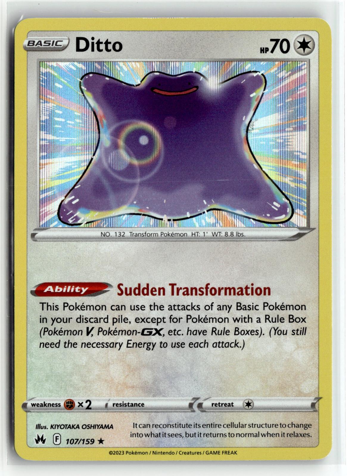 Pokemon tcg SWSH: Crown Zenith #107/159 Ditto