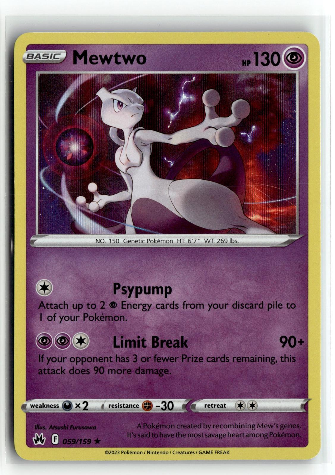 Pokemon tcg SWSH: Crown Zenith #059/159 Mewtwo