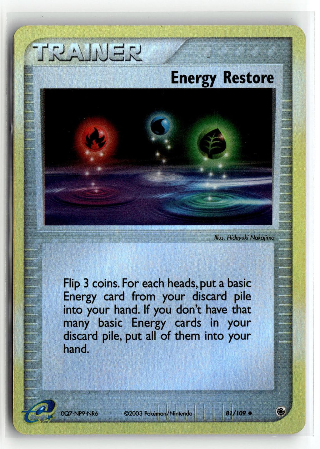 Pokemon tcg Ruby and Sapphire #81/109 Energy Restore
