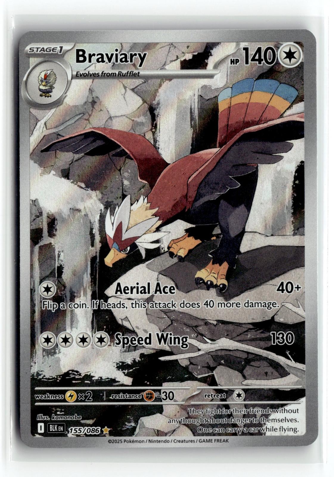 Pokemon tcg SV: Black Bolt #155/086 Braviary