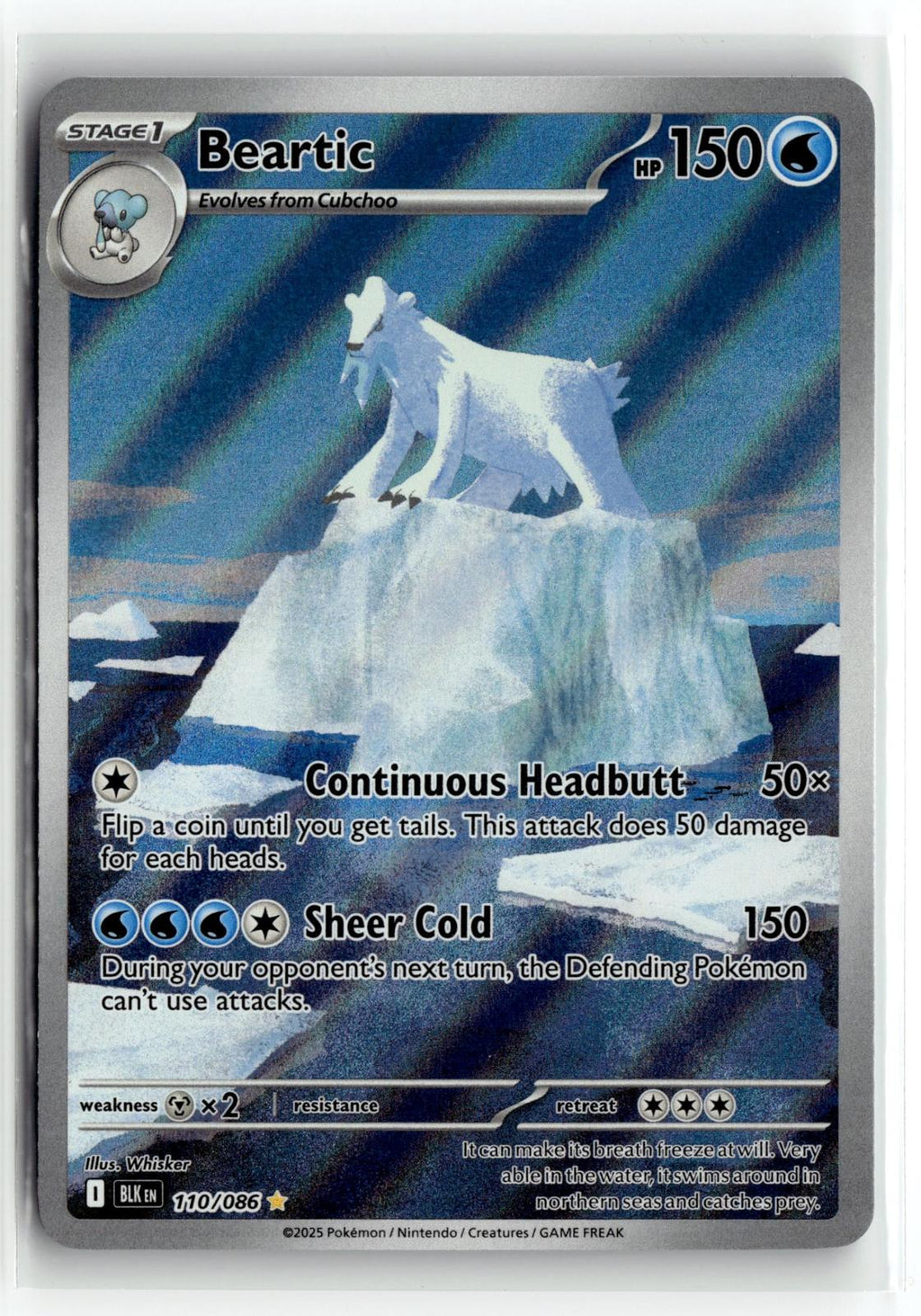 Pokemon tcg SV: Black Bolt #110/086 Beartic