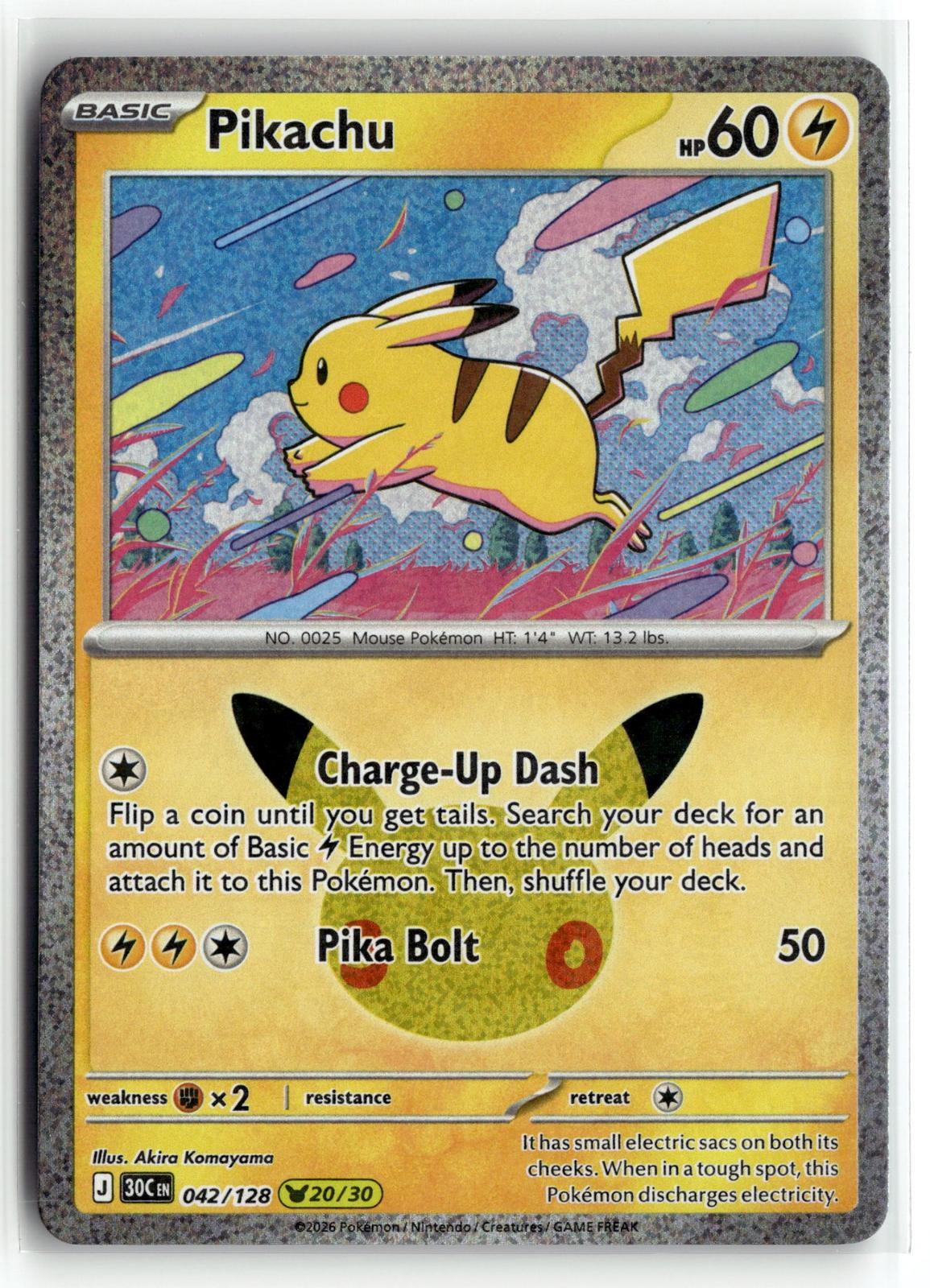 Pokemon tcg ME: 30th Celebration #042/128 Pikachu
