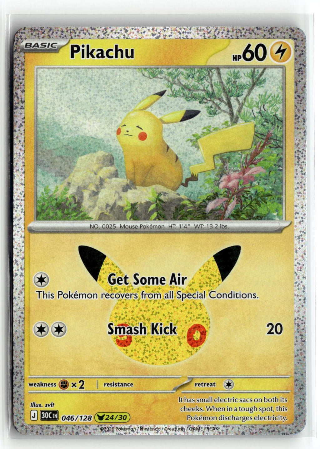 Pokemon tcg ME: 30th Celebration #046/128 Pikachu
