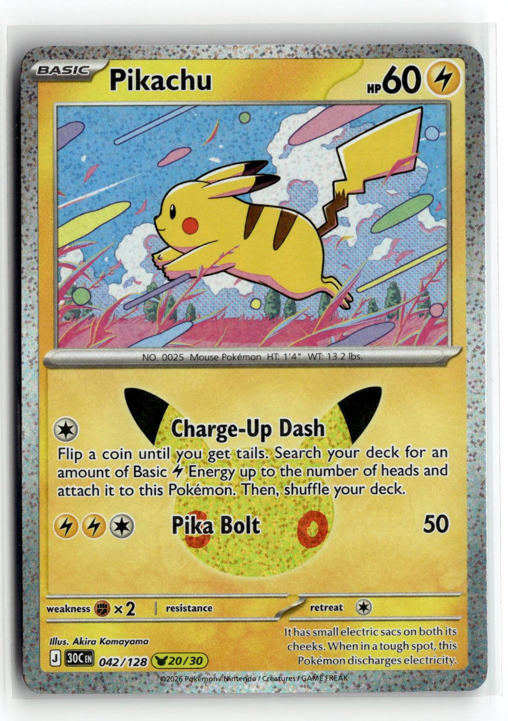 Pokemon tcg ME: 30th Celebration #042/128 Pikachu