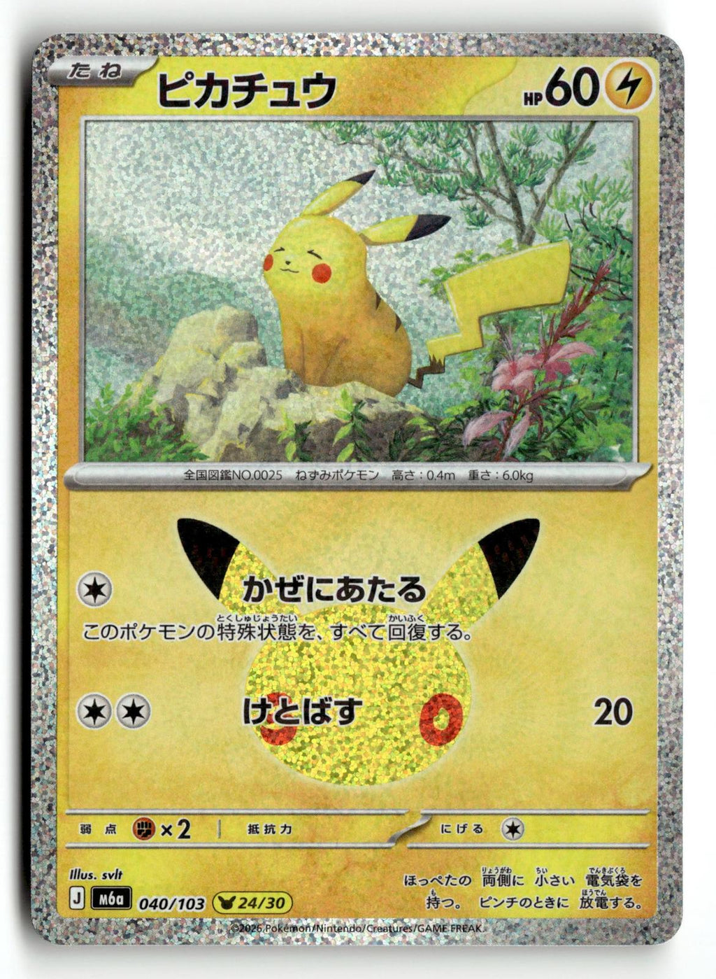 Pokemon tcg M6a: MEGA Expansion 30th Celebration #040/103 Pikachu