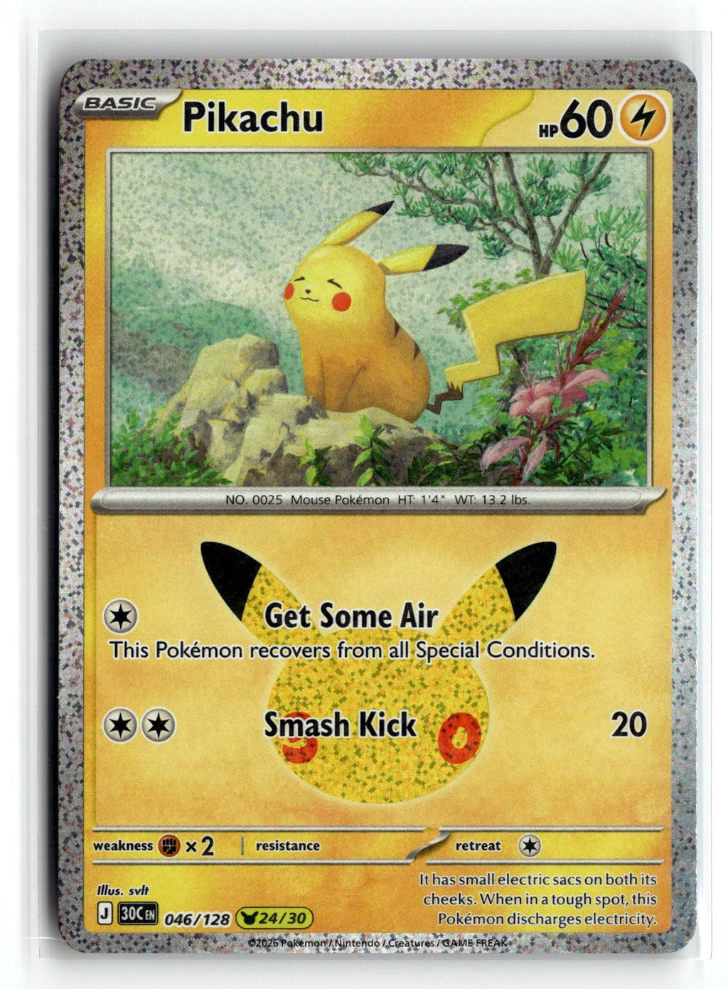 Pokemon tcg ME: 30th Celebration #046/128 Pikachu