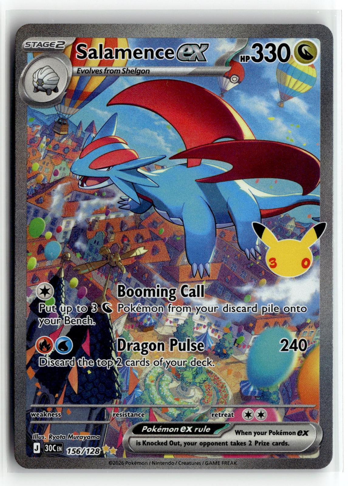 Pokemon tcg ME: 30th Celebration #156/128 Salamence ex