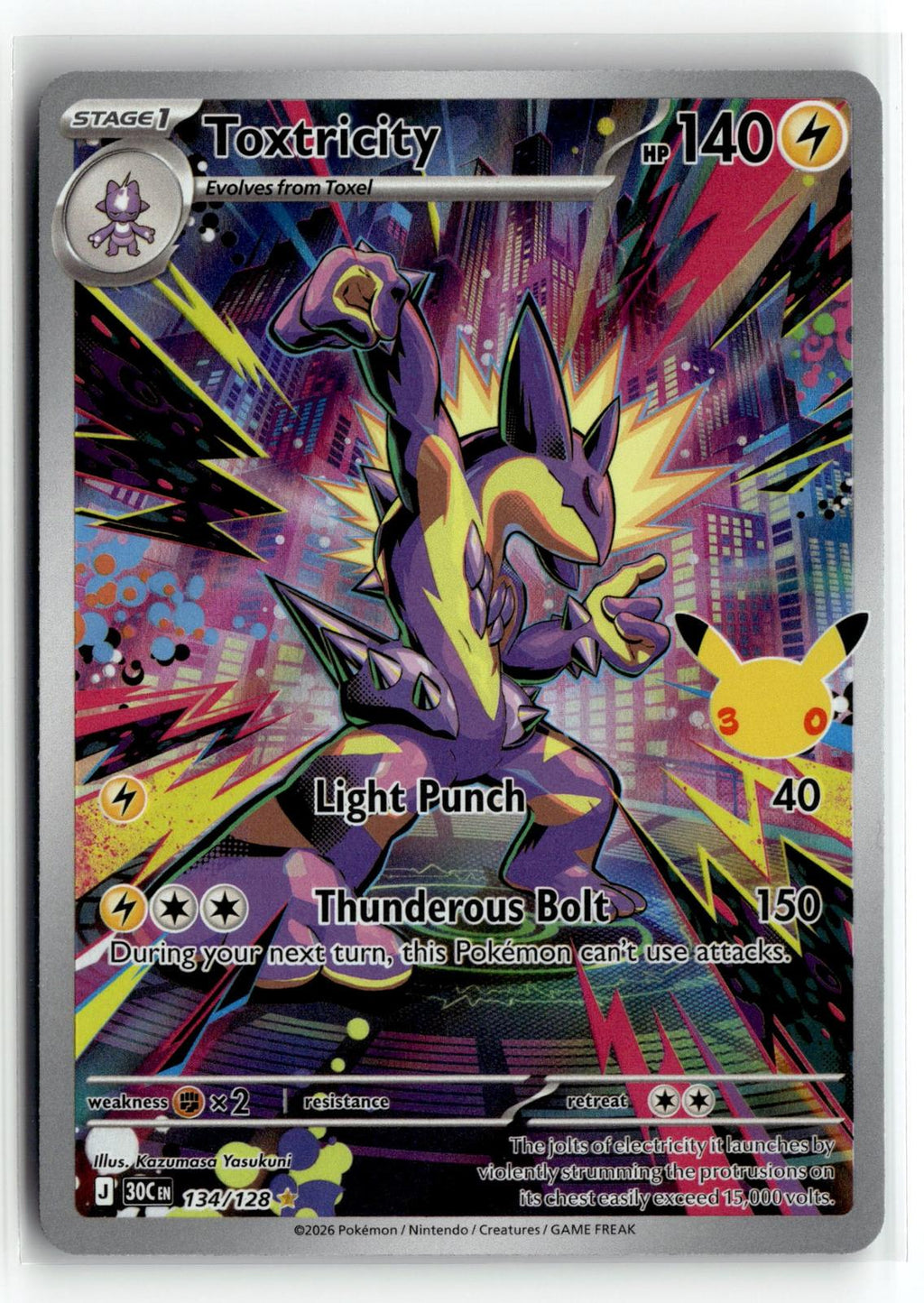 Pokemon tcg ME: 30th Celebration #134/128 Toxtricity